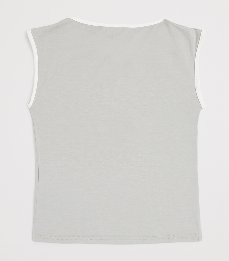 Contrast-Trim Pyjama Top (6-14 Years) SAGE Image 2