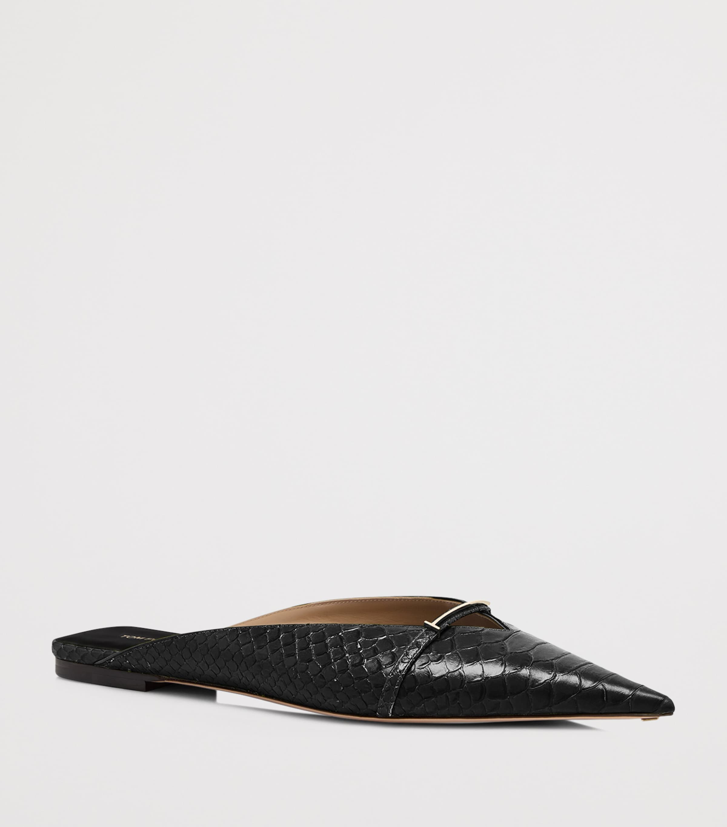 TOM FORD Python-Embossed Leather Julianne Mules Naa Image 3