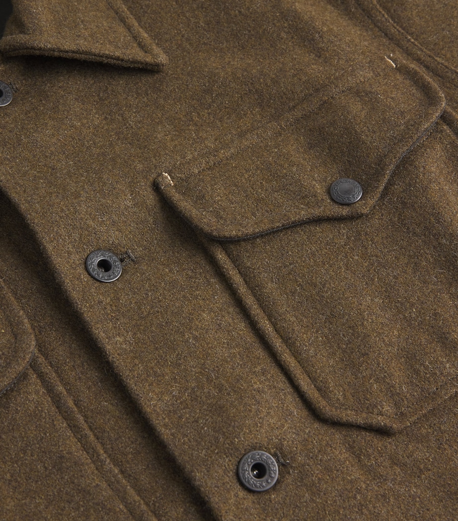 Double RL Wool-Blend Overshirt DARK GREEN Image 5