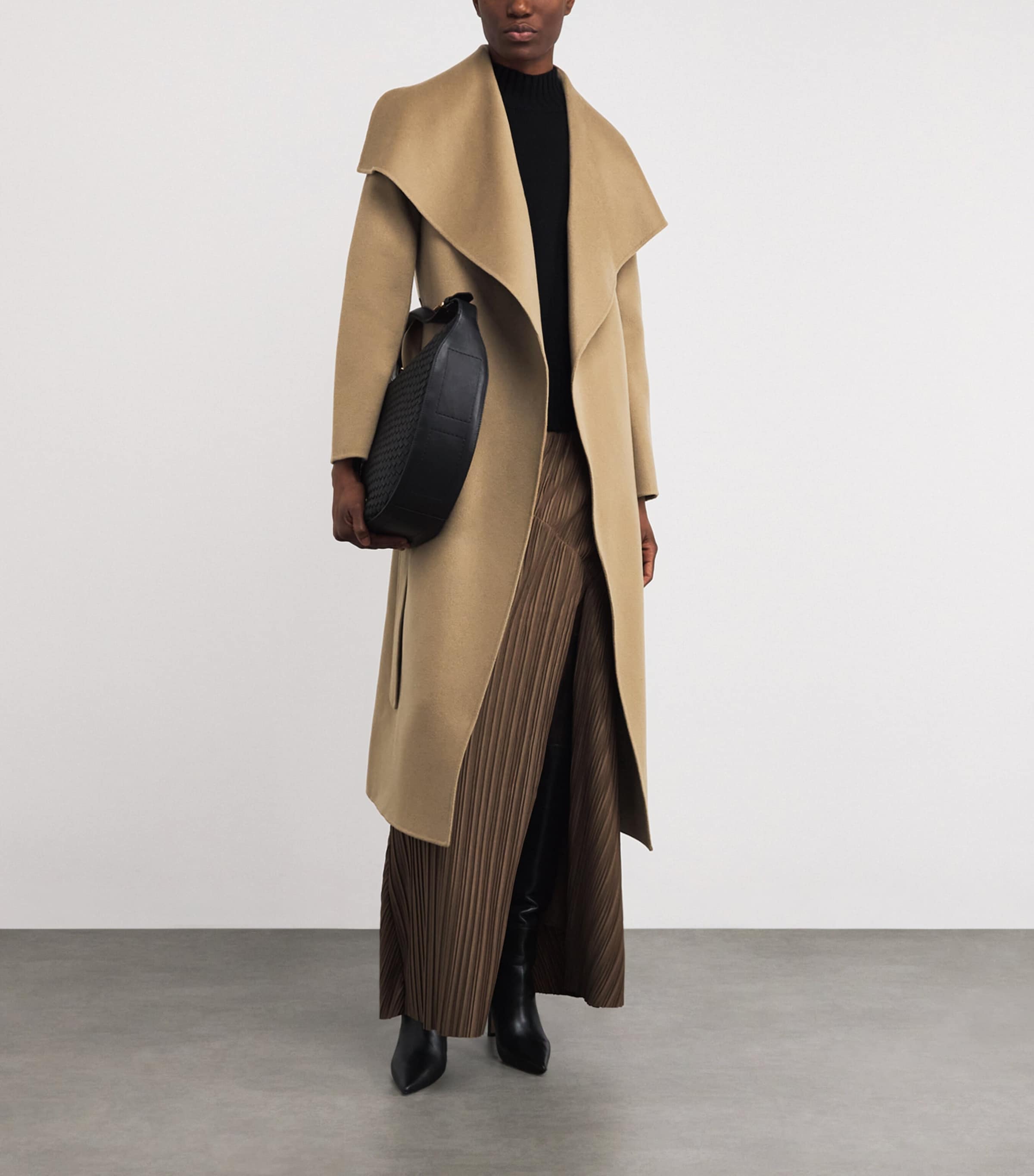 Wool Mai-CN Wrap Coat C0274 LIGHT CAMEL Image 2