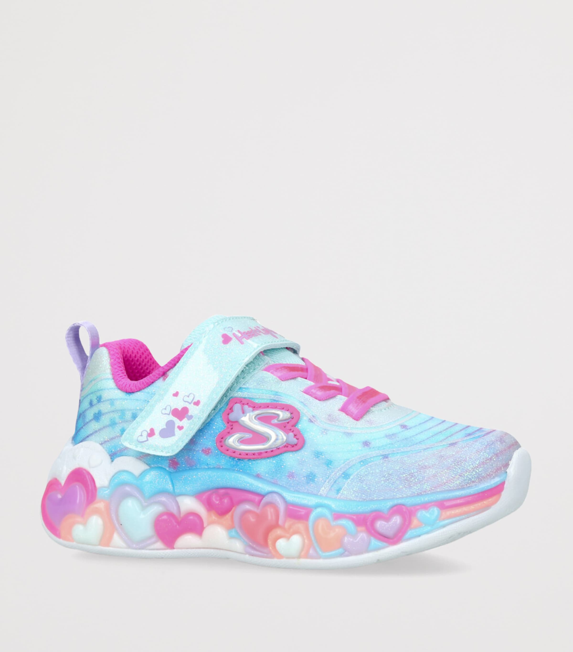 Skechers Eternal Heart Lights Sneakers Pale Blue Image 3