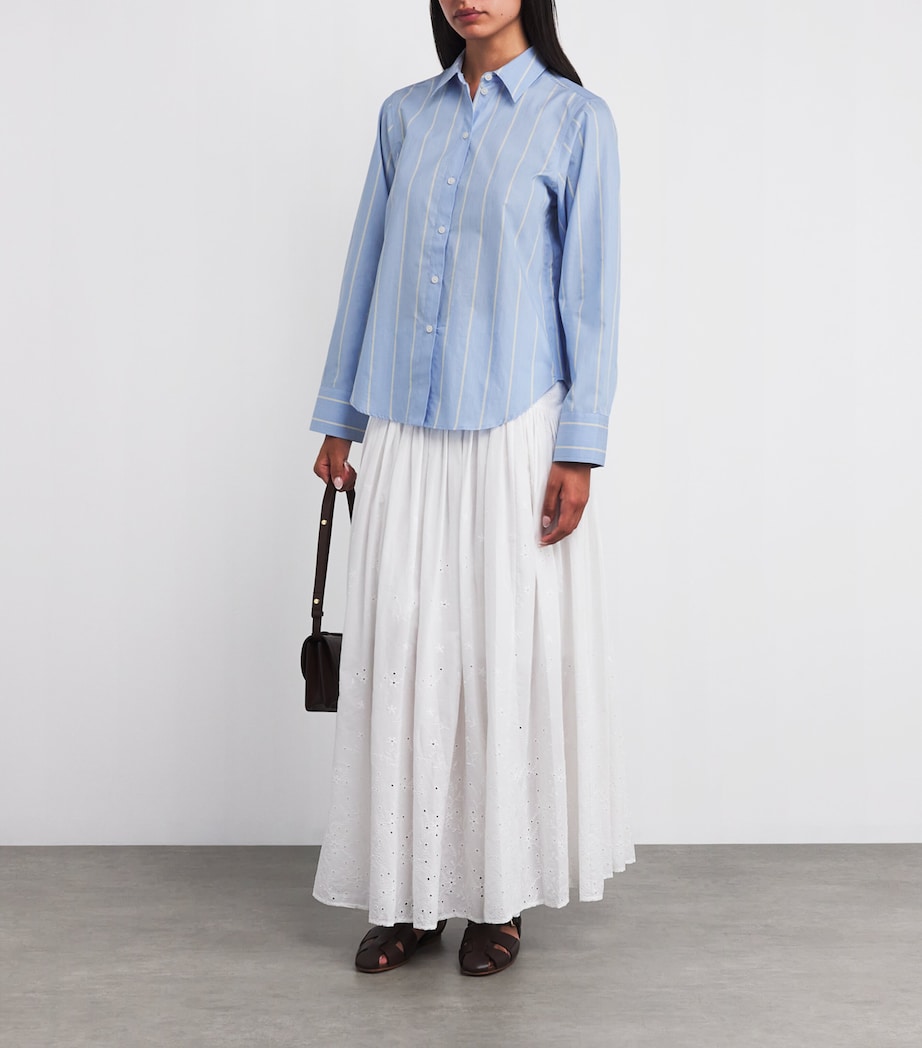 Cotton Stripe Forever Shirt CHAMBRAY BLUE/YELLOW Image 2