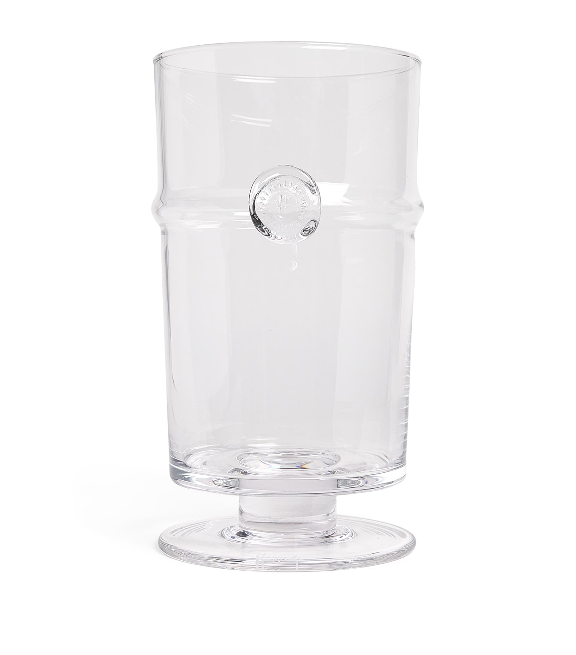 Harrods Medium Glass Emblem Vase In Transparent