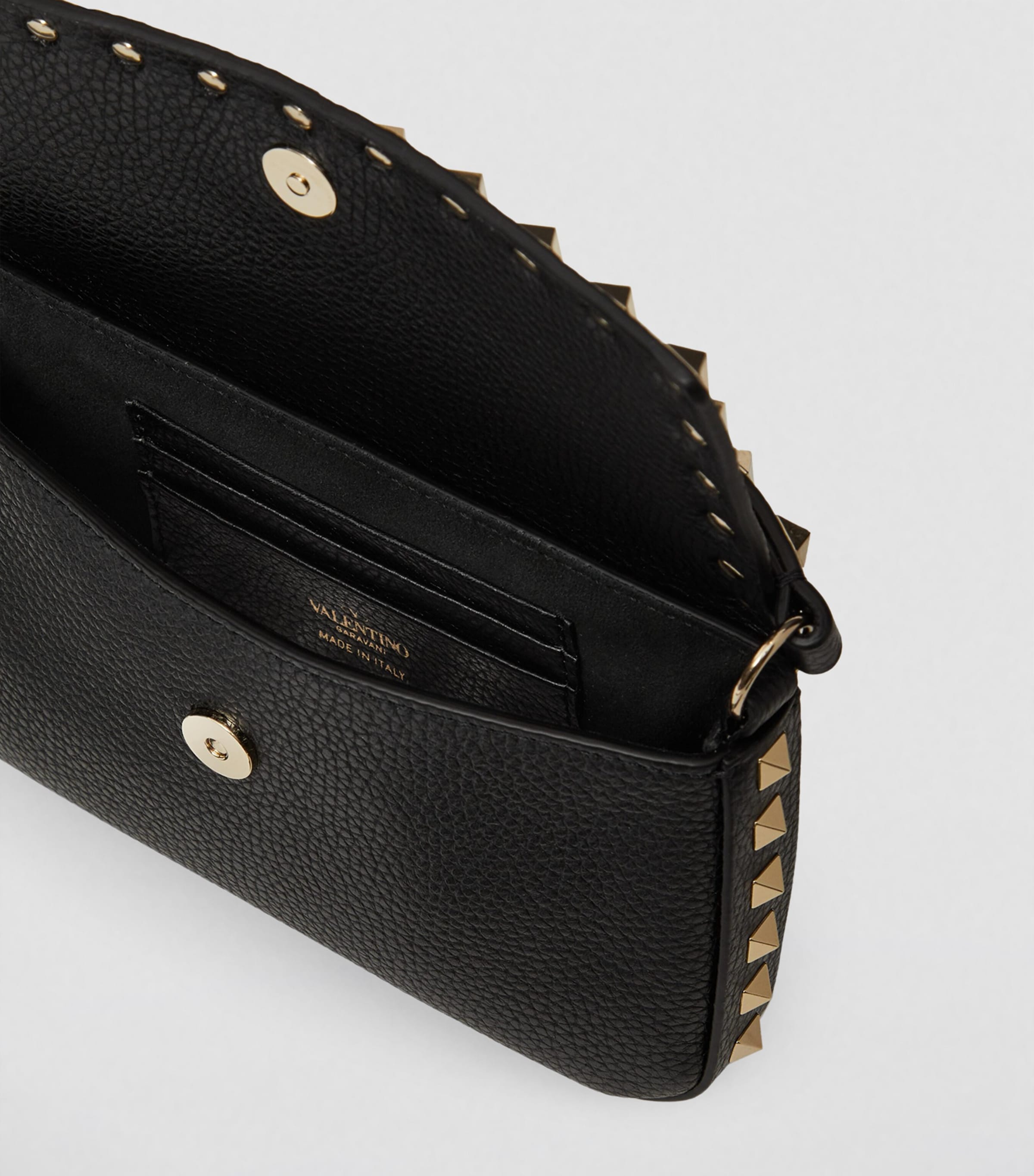 Leather Rockstud Cross-Body Pouch 0NO Image 4