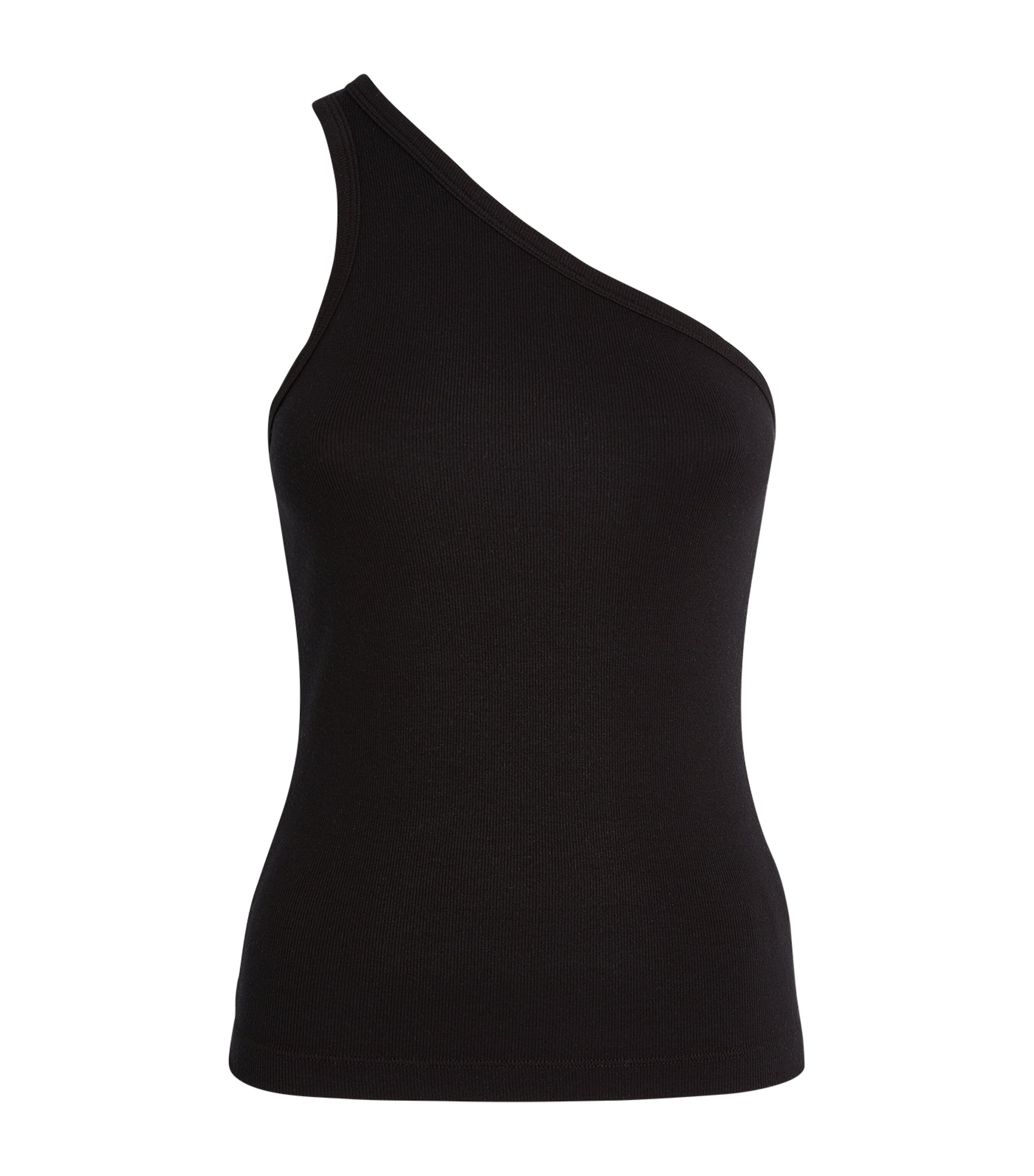 Agolde One-shoulder Brita Tank Top In Black