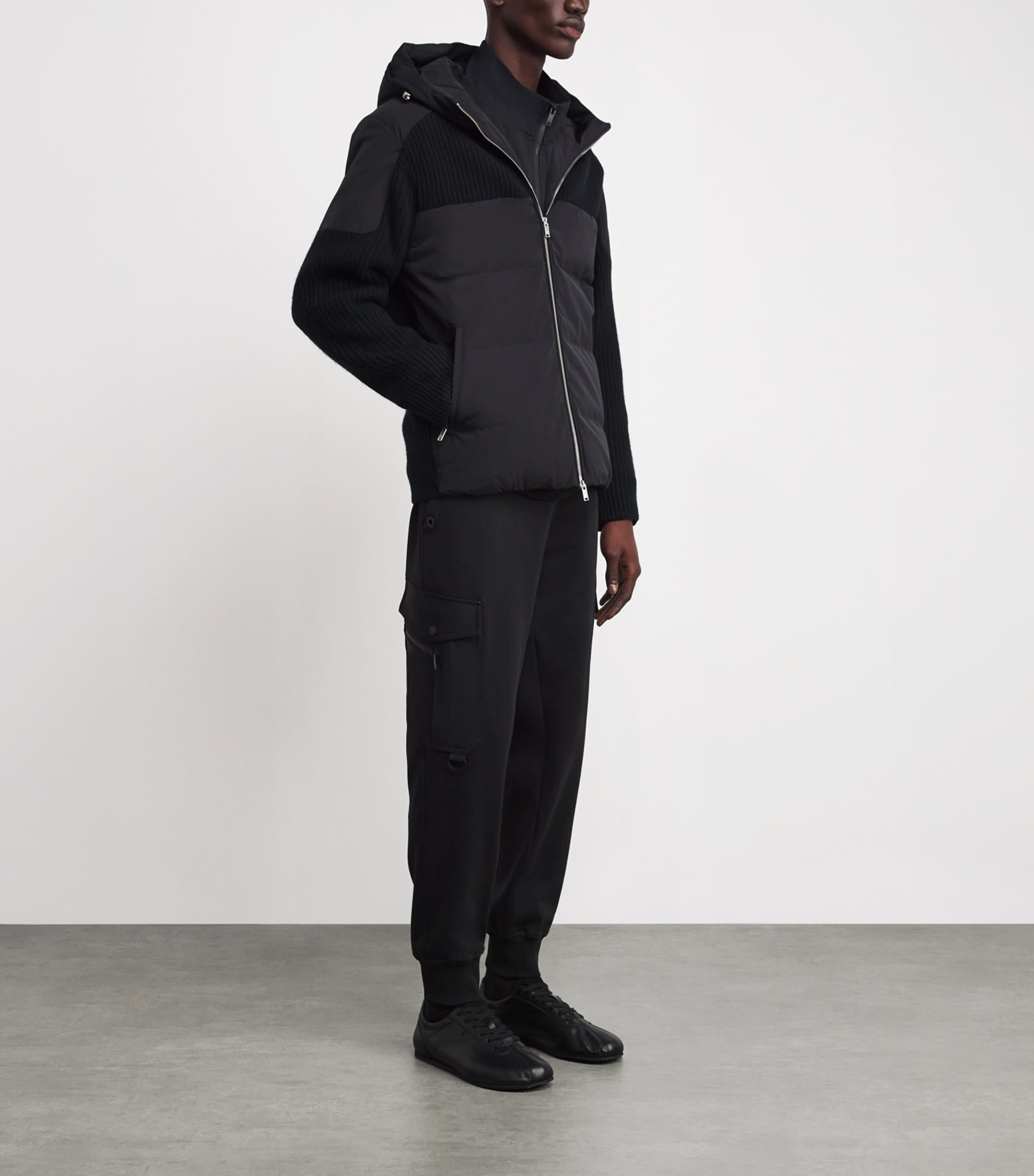 Down Hybrid Puffer Jacket BLACK - 292 Image 2