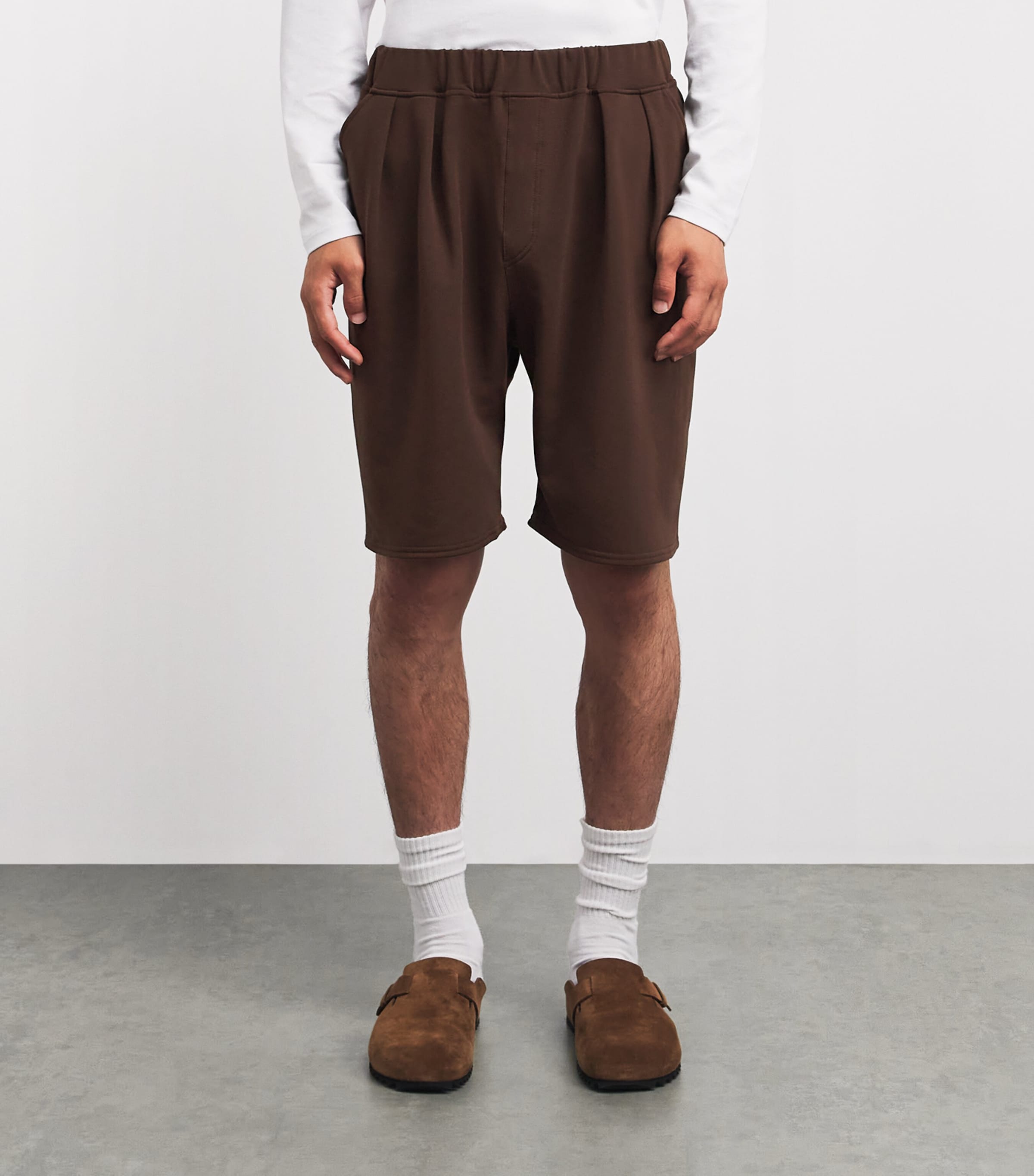 Homebody Mens Jersey Snuggle Shorts Coffee Bean Image 4