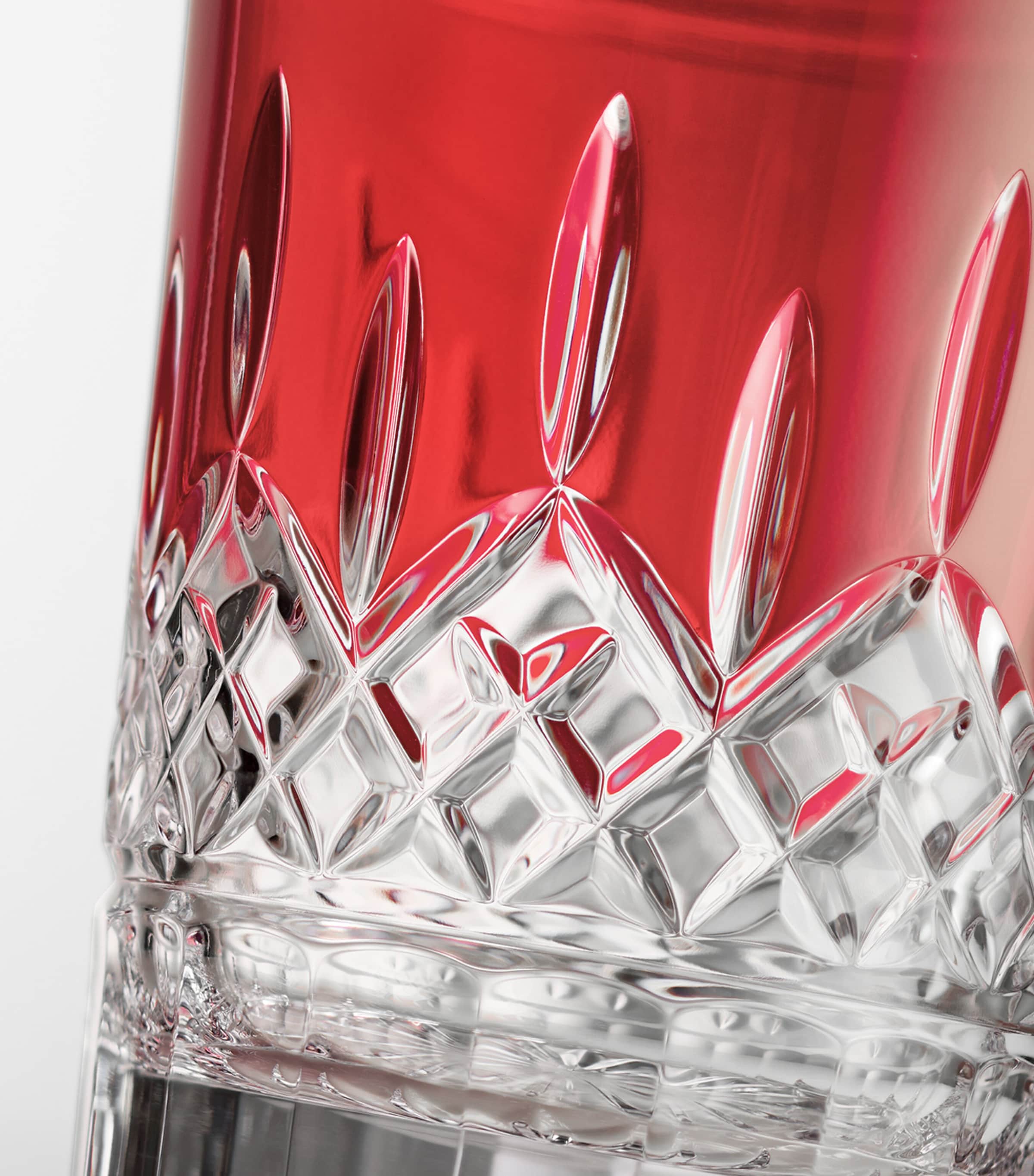 Crystal Lismore Biscuit Barrel RED Image 4