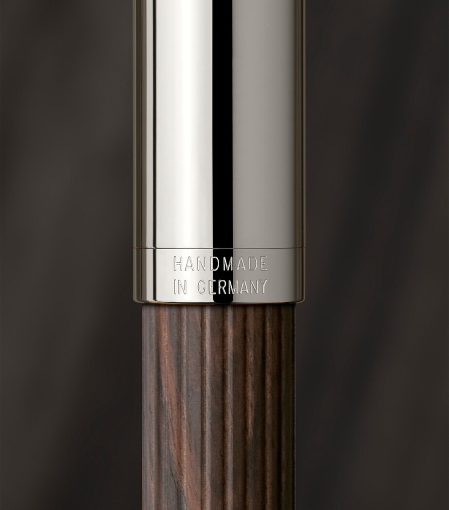 Wool and Platinum-Plated Classic Rollerball Pen DARK-BROWN WOOD Image 4