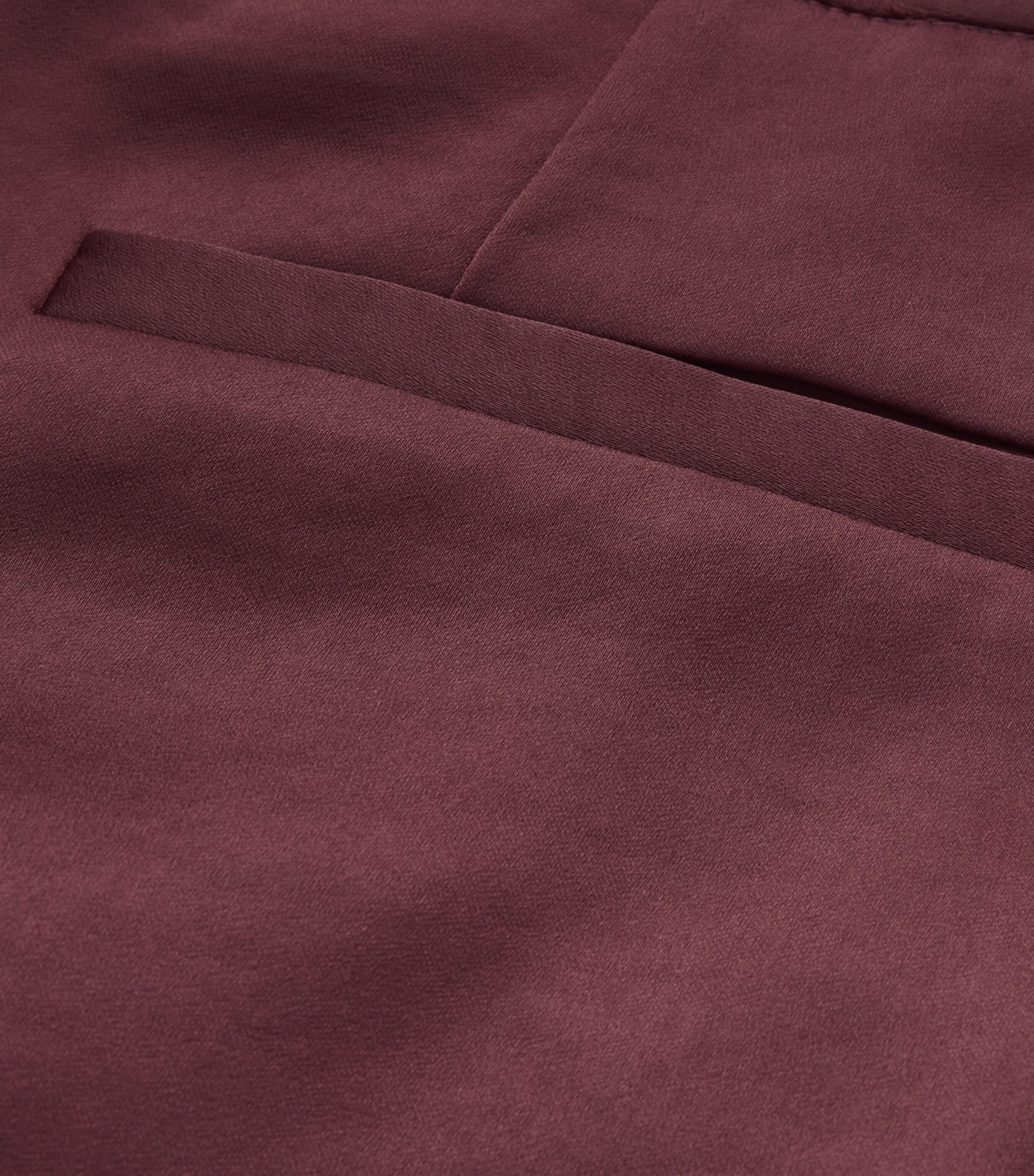 Satin Tailored Trousers BURGUNDY Image 5