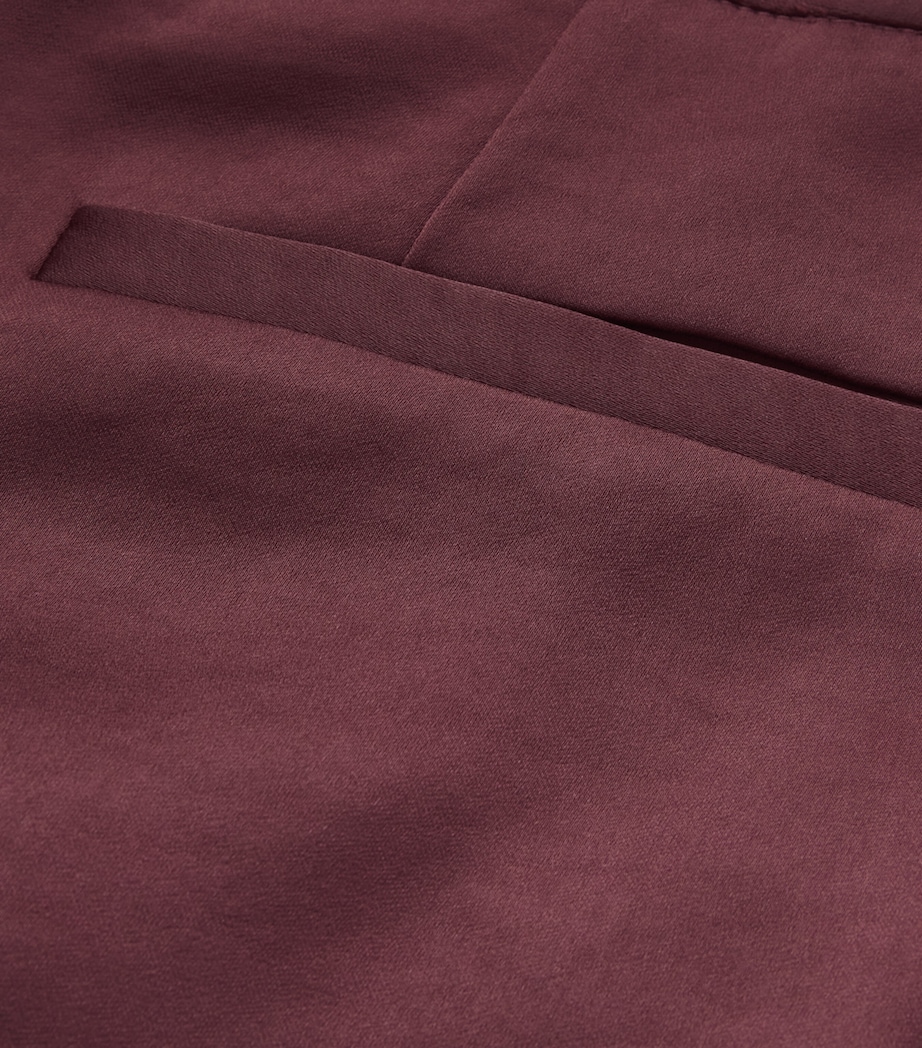 Satin Tailored Trousers BURGUNDY Image 5