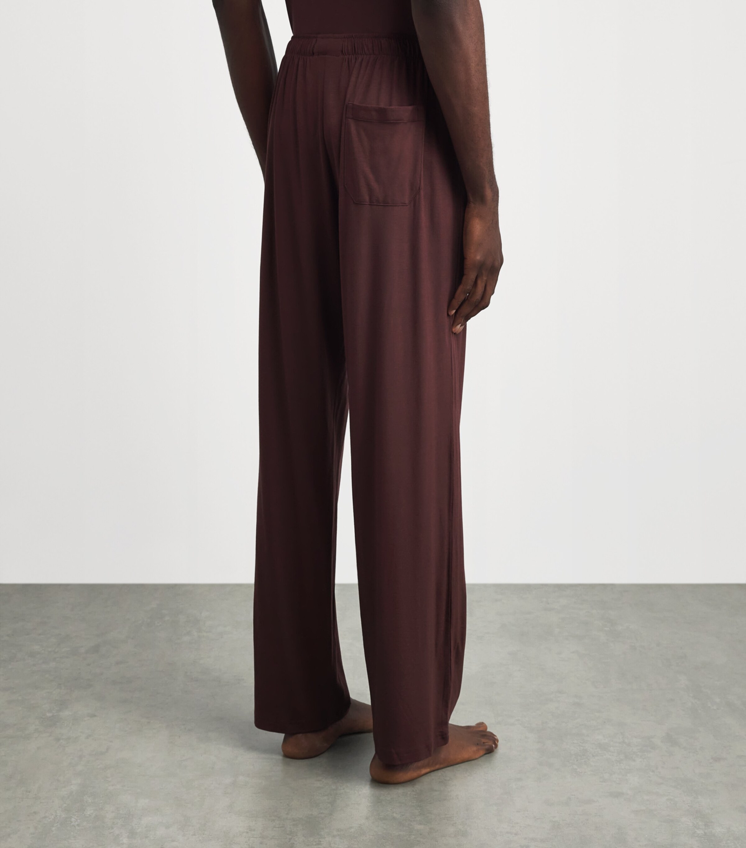 Derek Rose Mens Basel Lounge Trousers Bro Image 5