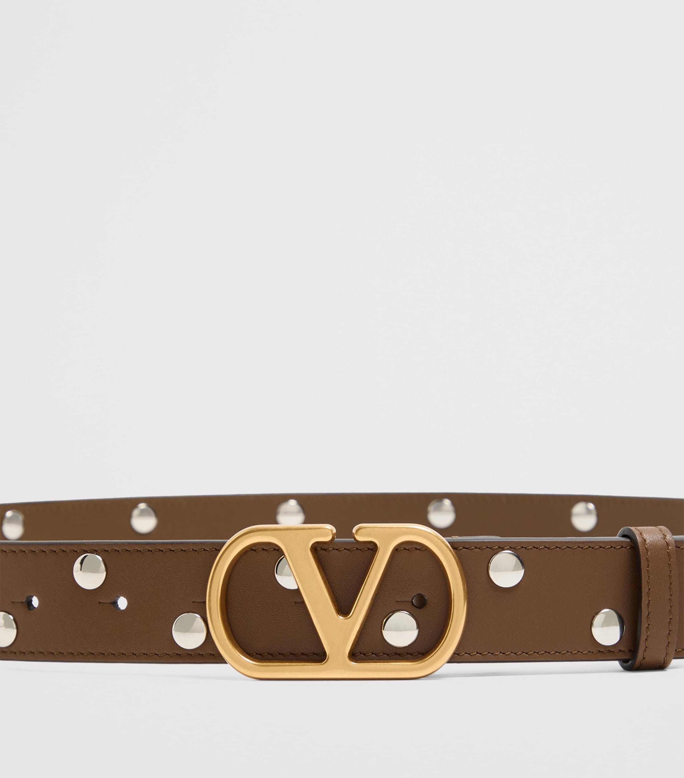 Valentino Garavani Leather VLogo Signature Belt Bgq Image 4