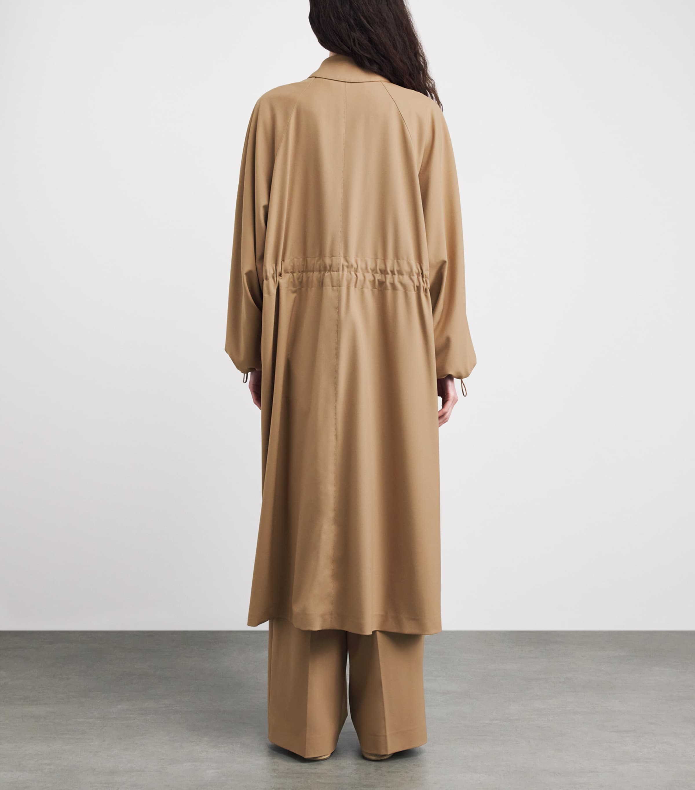 Fabiana Filippi Womens Drawstring-Detail Trench Coat Vimini Image 5