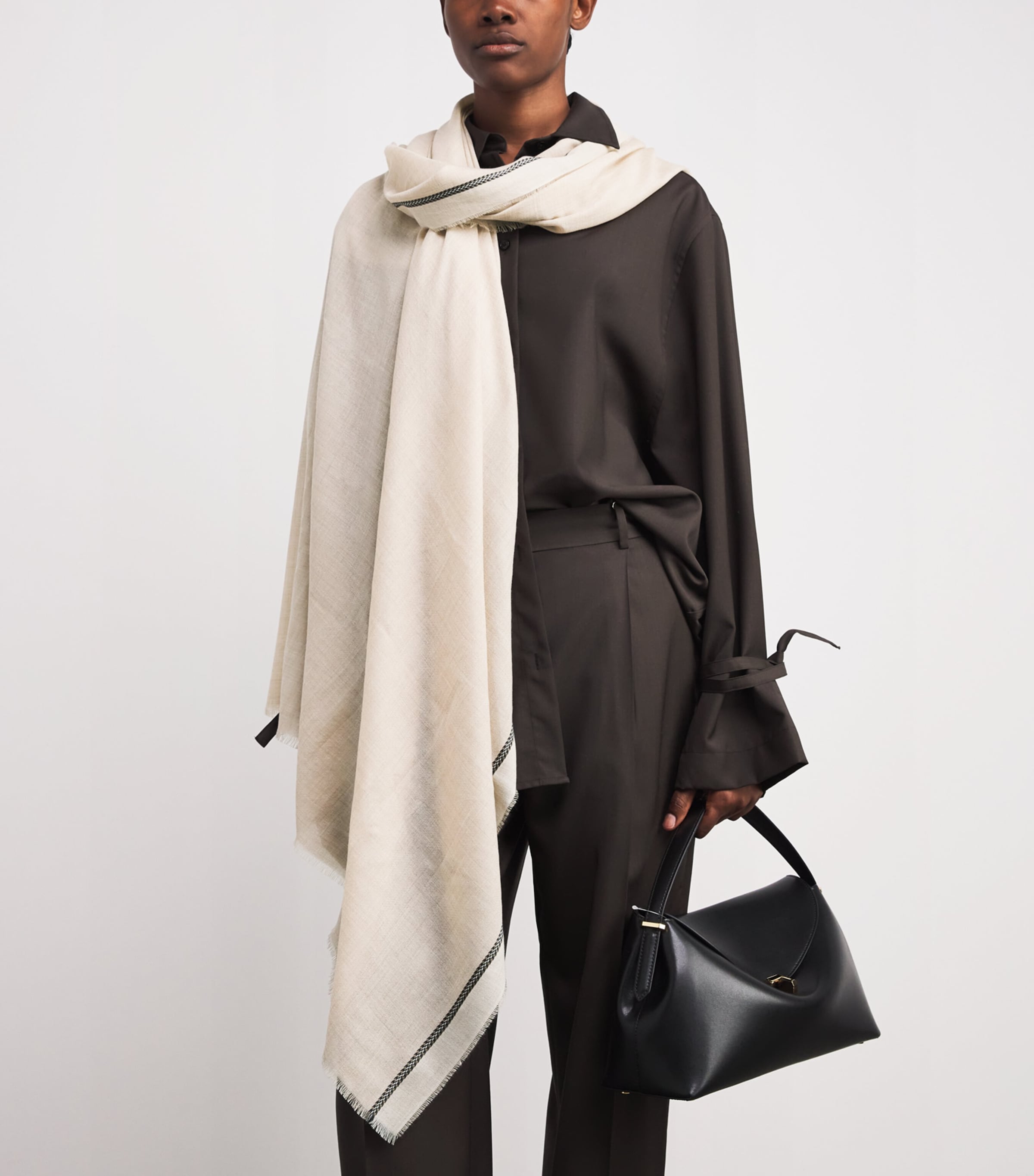 Cashmere Ives Fringed Scarf RU7701 NATURAL Image 3