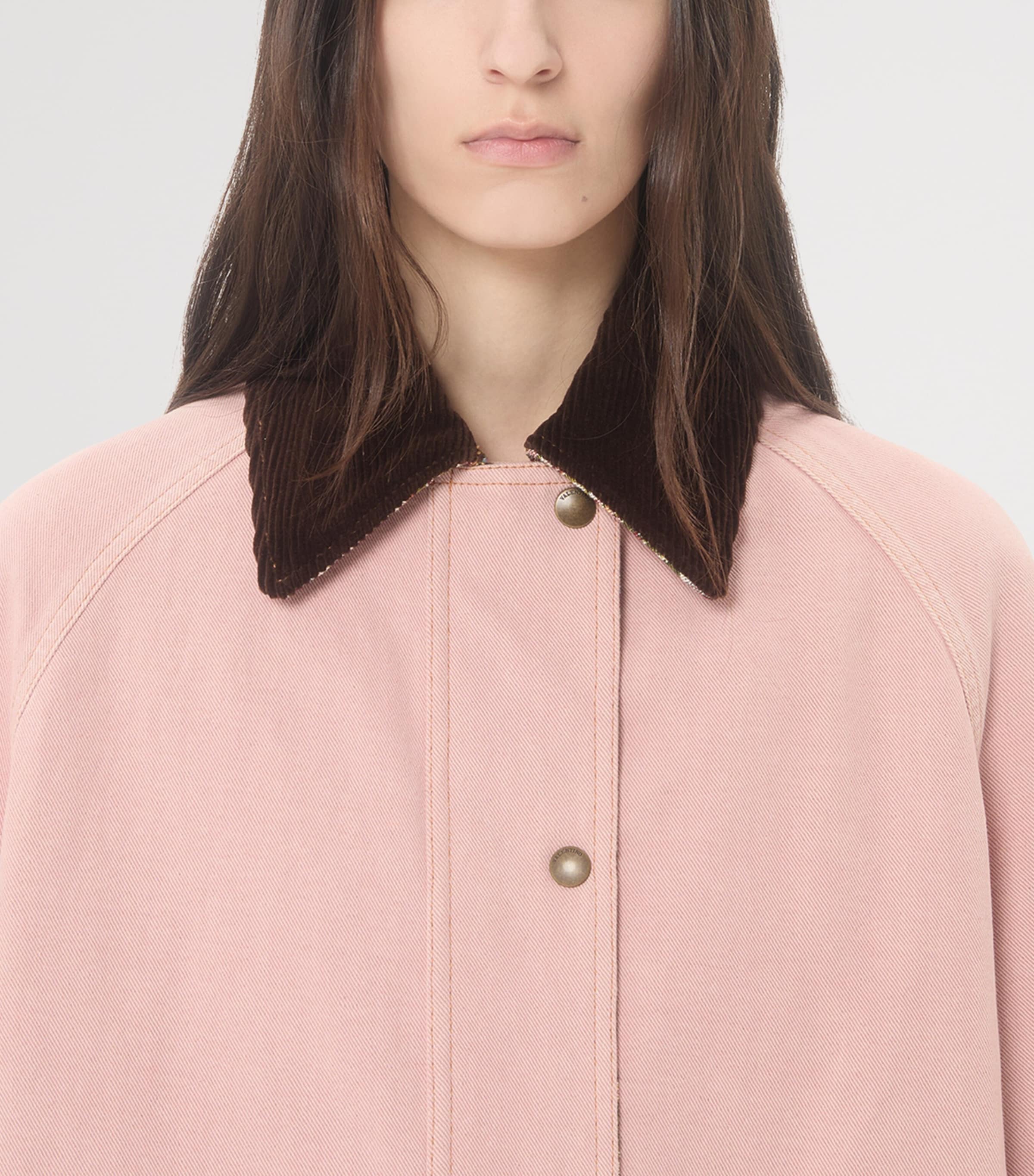 Cotton-Linen Denim Barn Jacket O45 Image 7