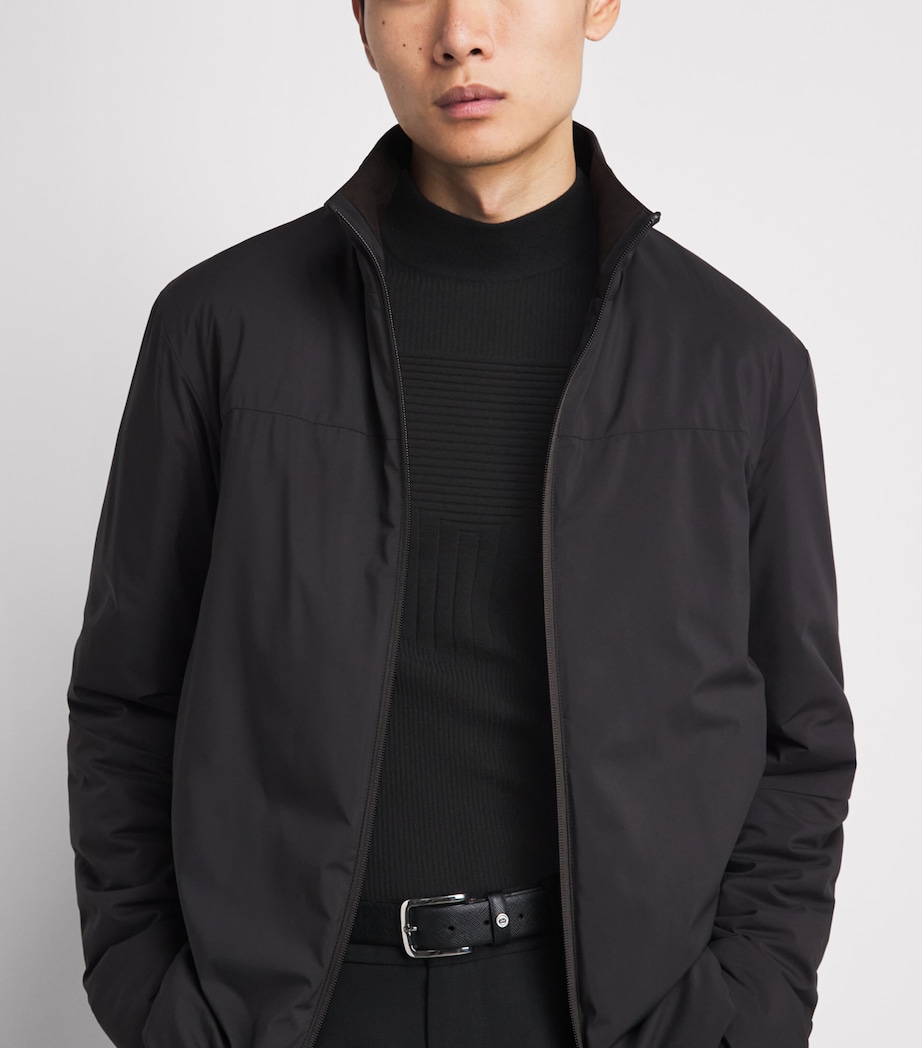 Sease Mens Virgin Wool-Blend High-Neck Sweater Caviar Image 3
