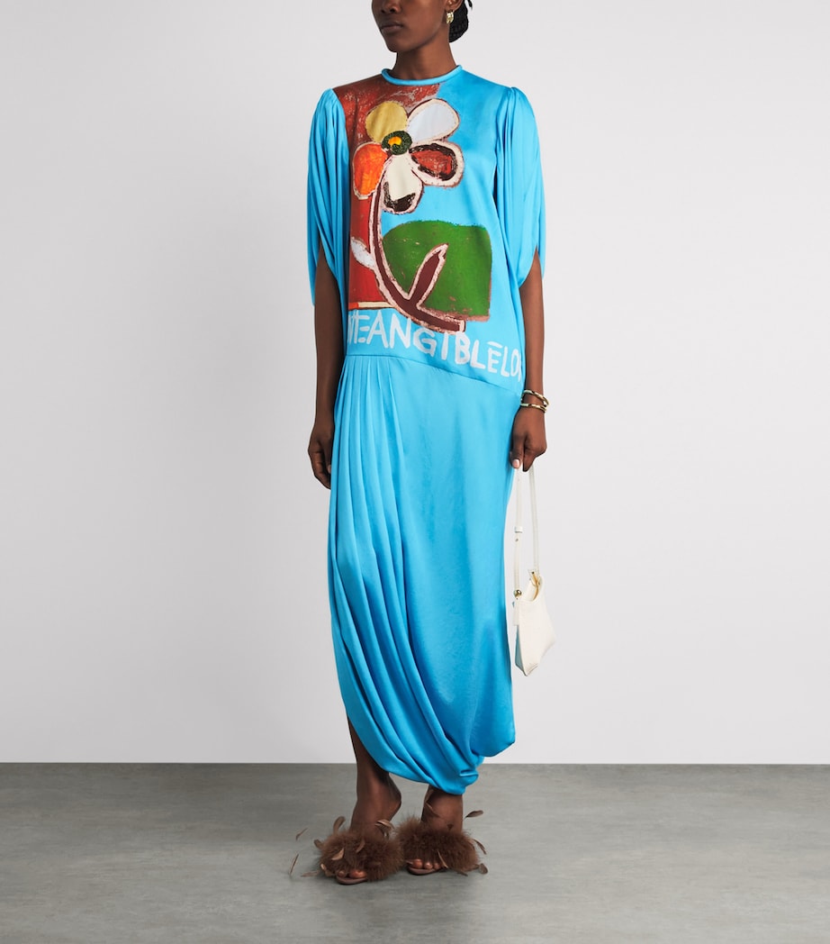 ALEMAIS Womens Silk Lenny Gown Azure Image 2