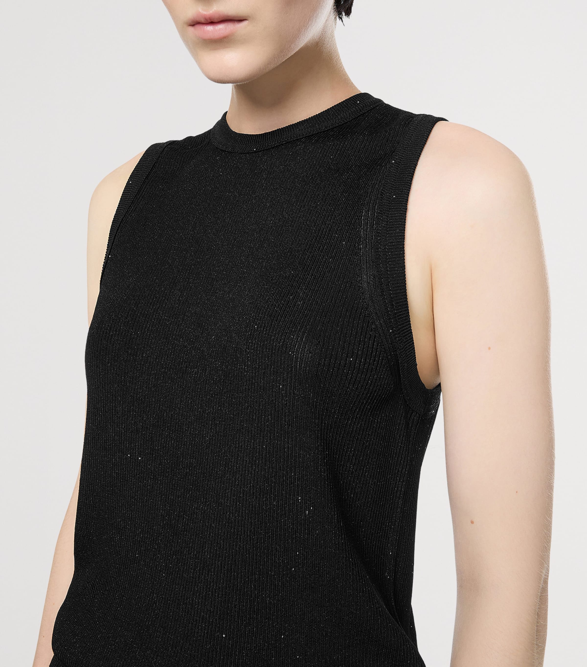 TOM FORD Womens Micro-Sequin Knitted Tank Top Naa Image 5