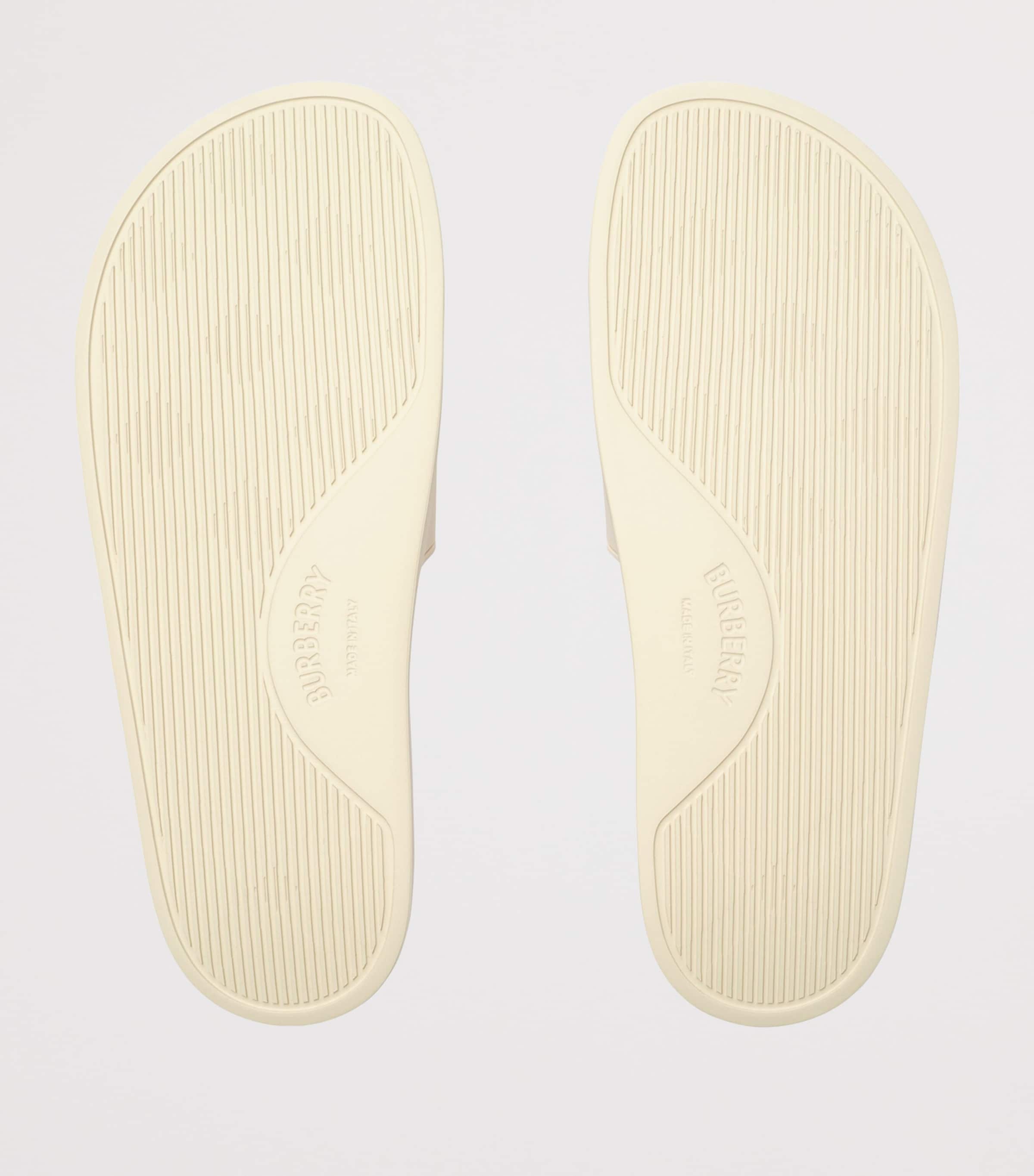 Burberry Logo Slides Sesame Dove Beige Image 5