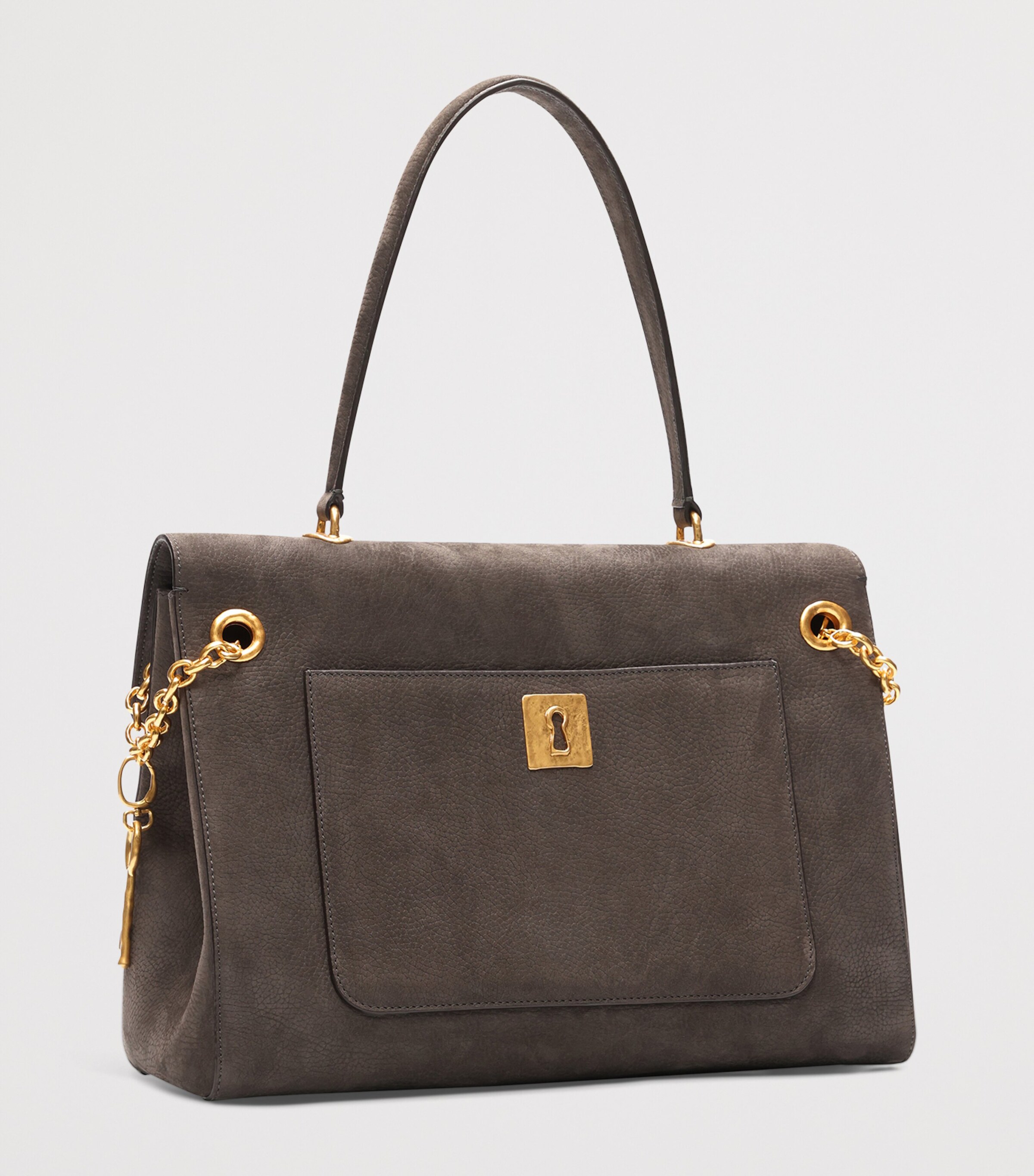 Schiaparelli Leather Secret Bijoux Top-Handle Bag Dark Grey Image 5