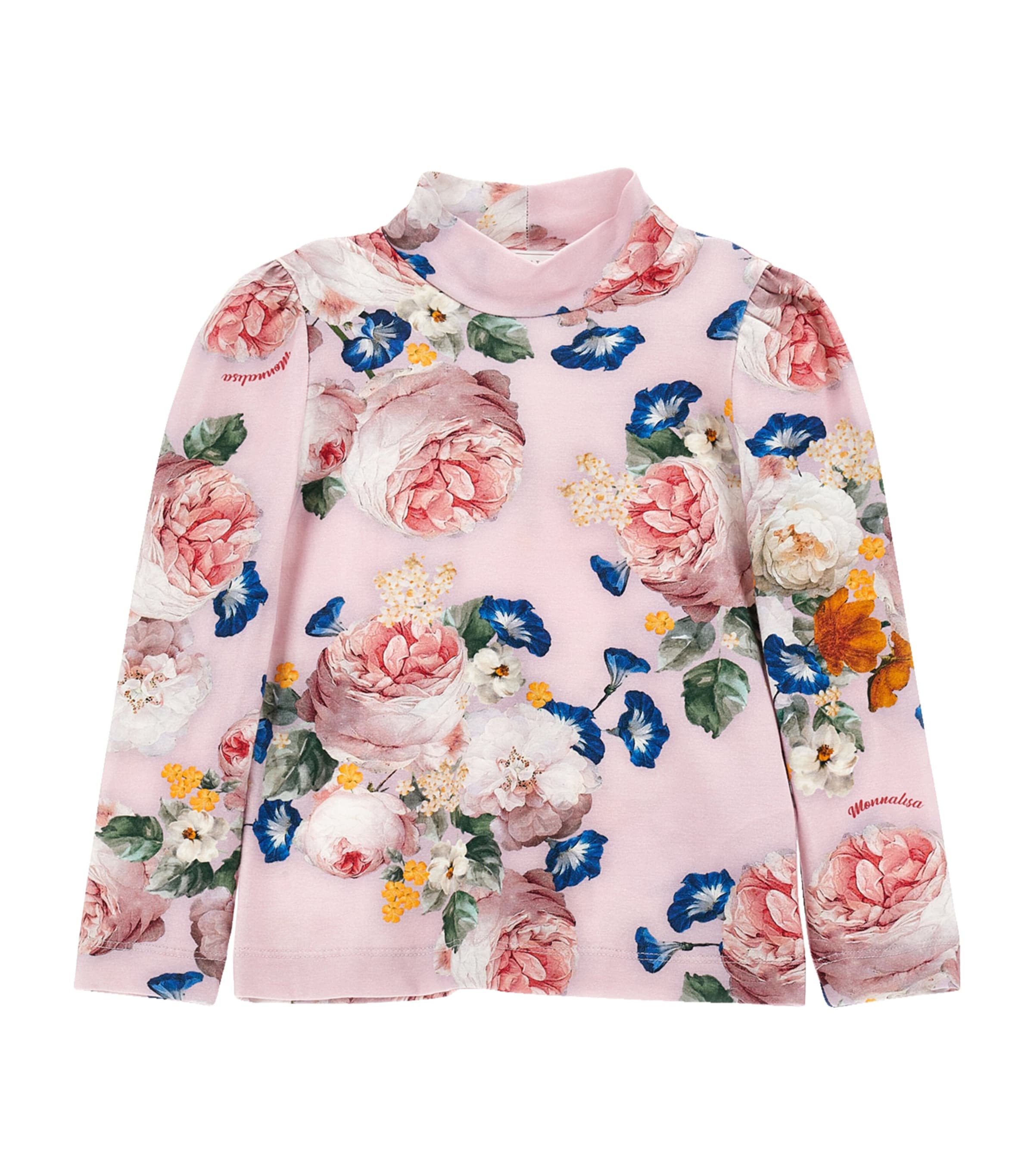 Shop Monnalisa Cotton Floral Print T-shirt