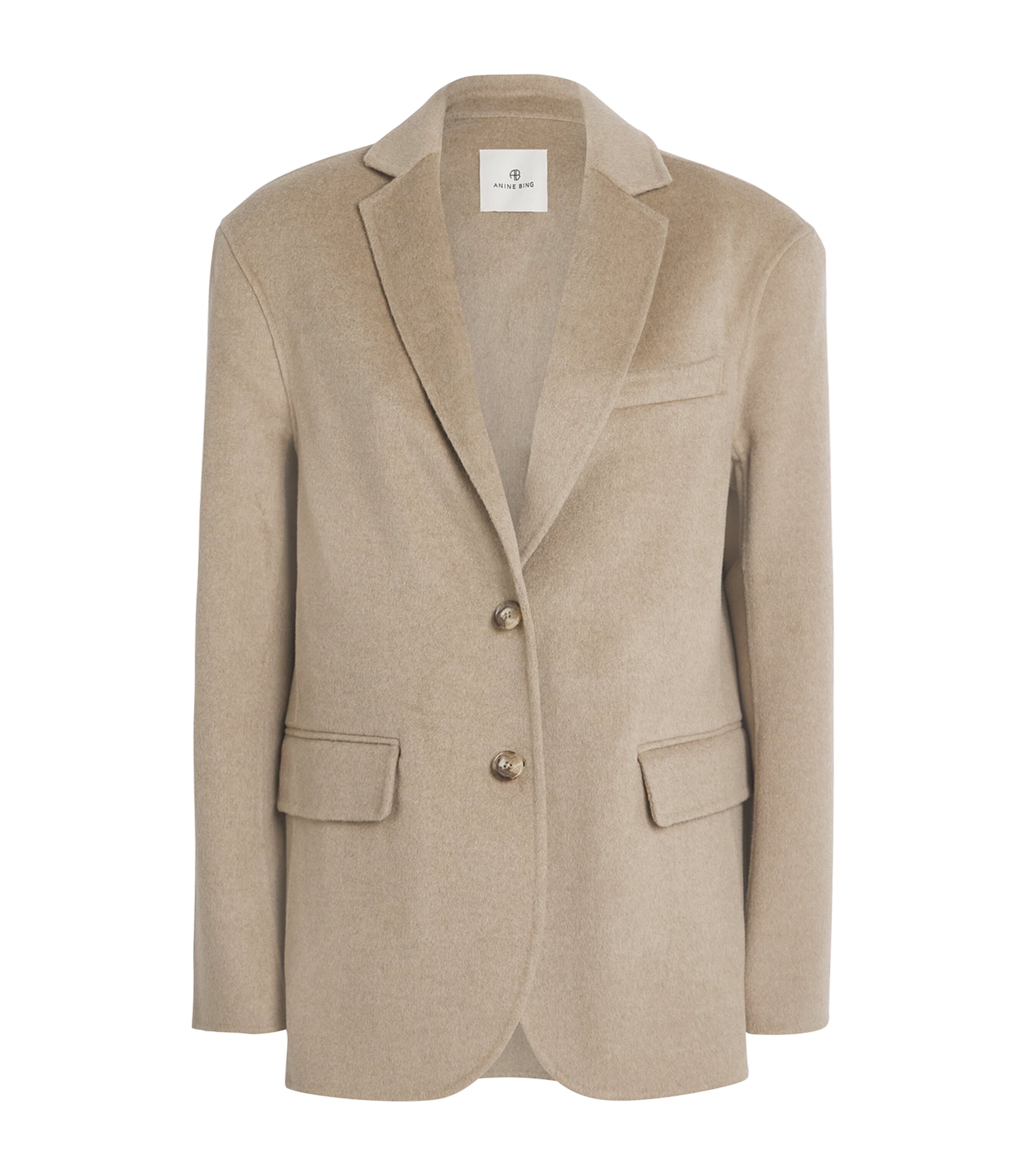 Anine Bing Wool-cashmere Quinn Blazer In Neutral