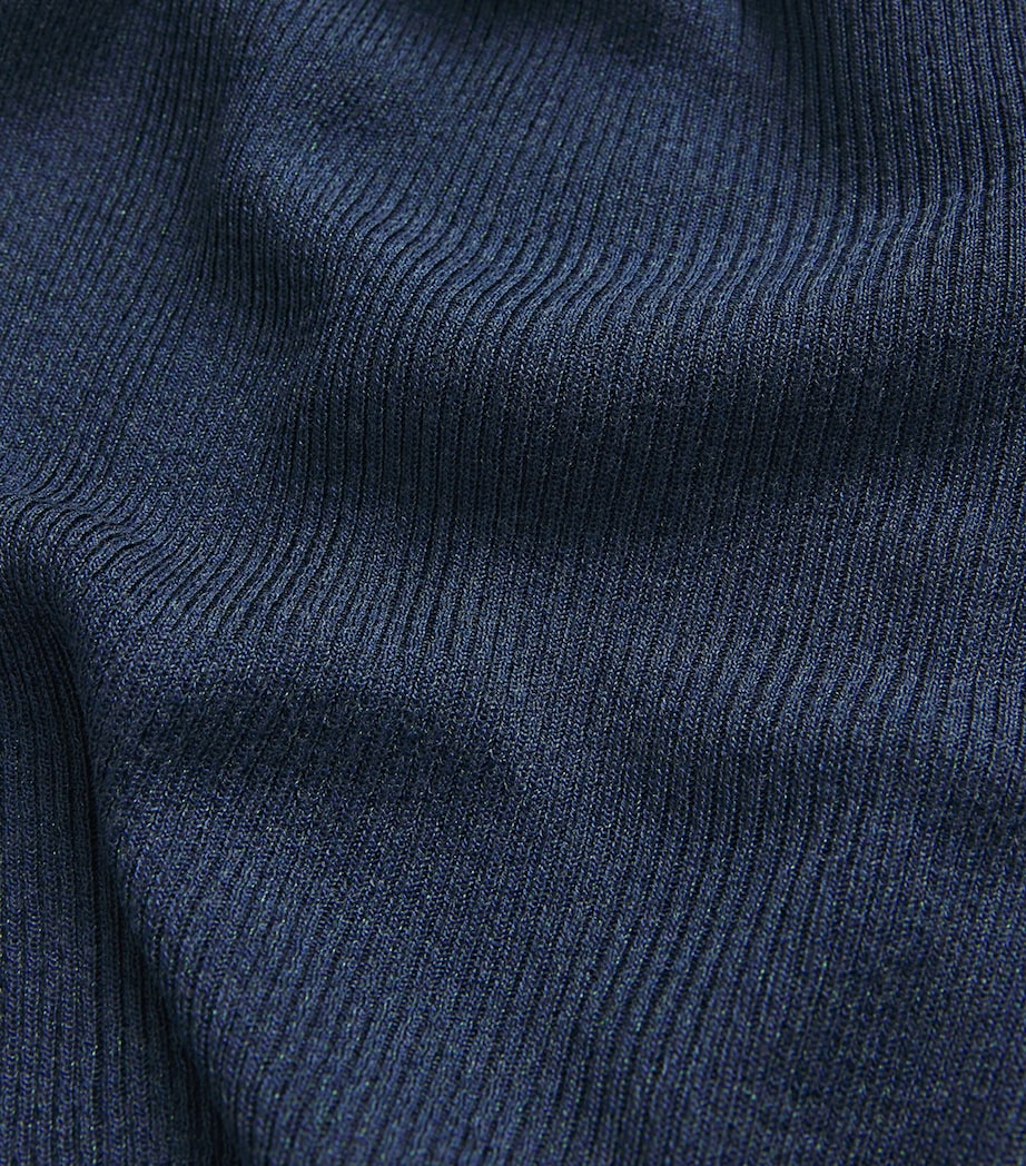Knitted Cut-Out Top NAVY Image 5