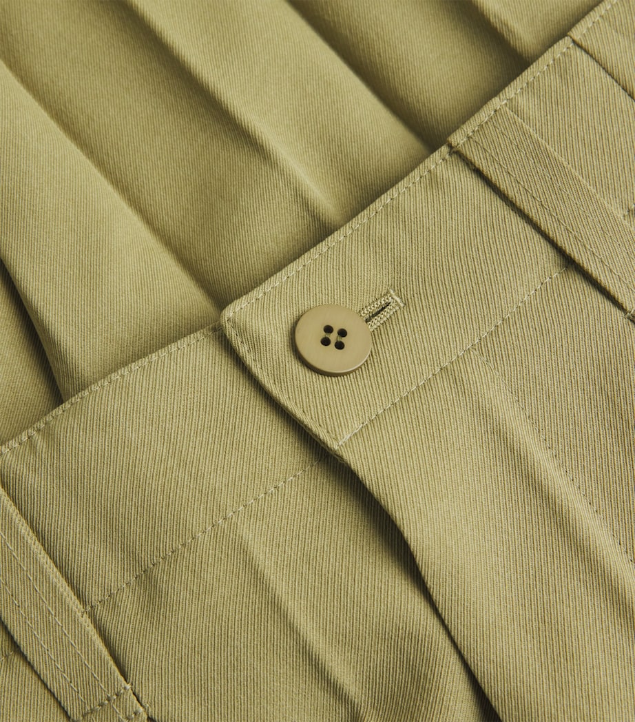 Pleated Edge Ensemble Shorts 65-KHAKI Image 5