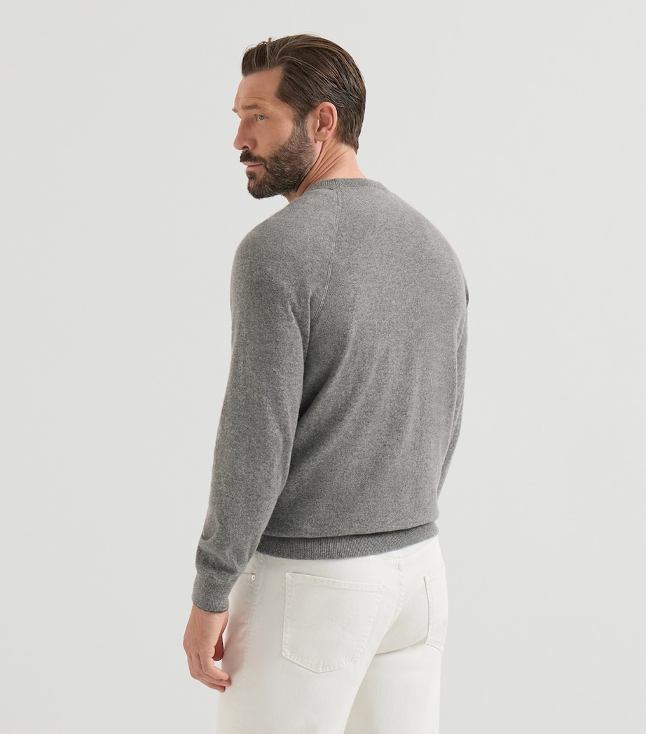 Brunello Cucinelli Mens Cashmere Crew-Neck Sweatshirt Image 5