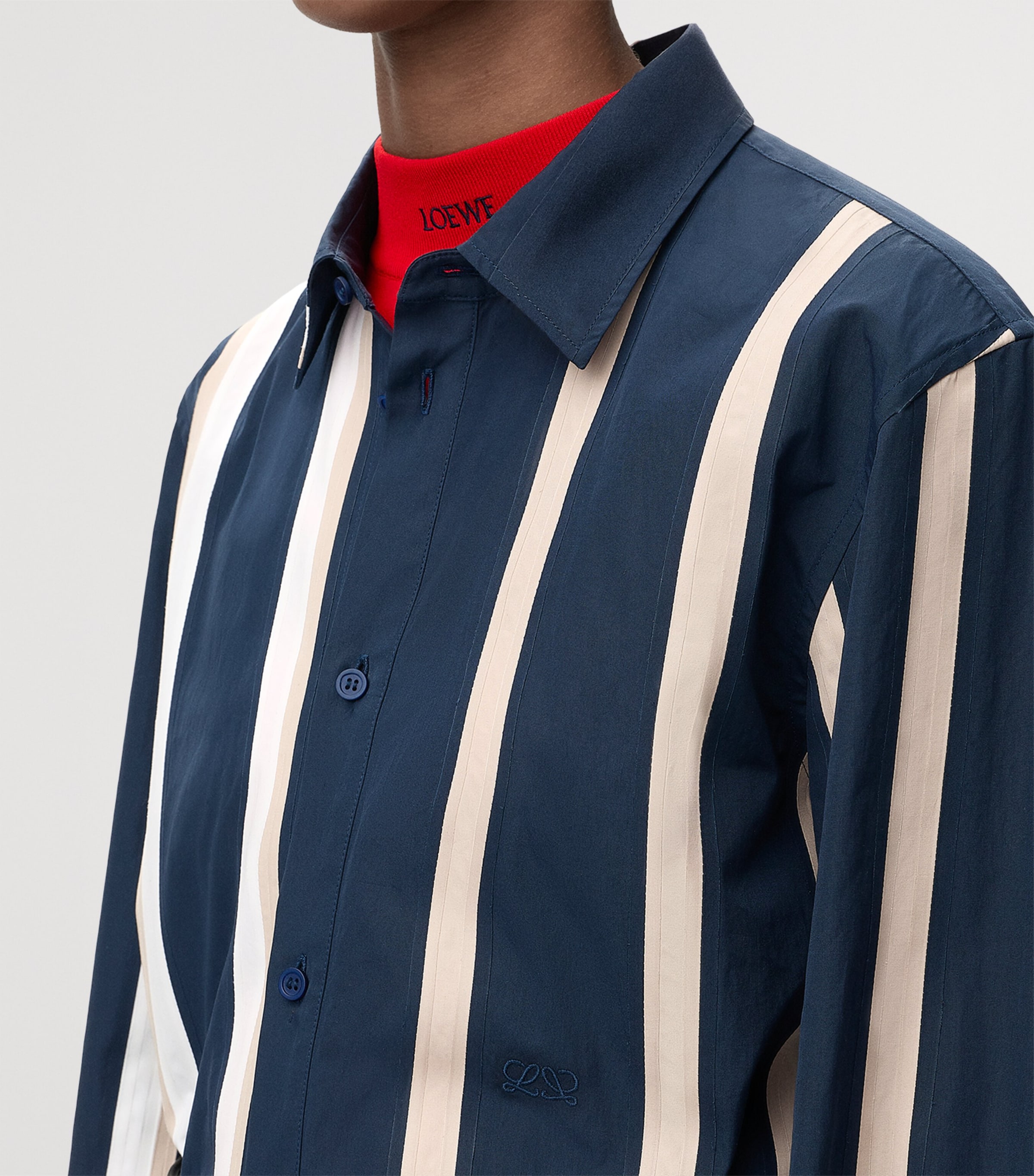 LOEWE Womens Cotton Stripe Shirt Image 5
