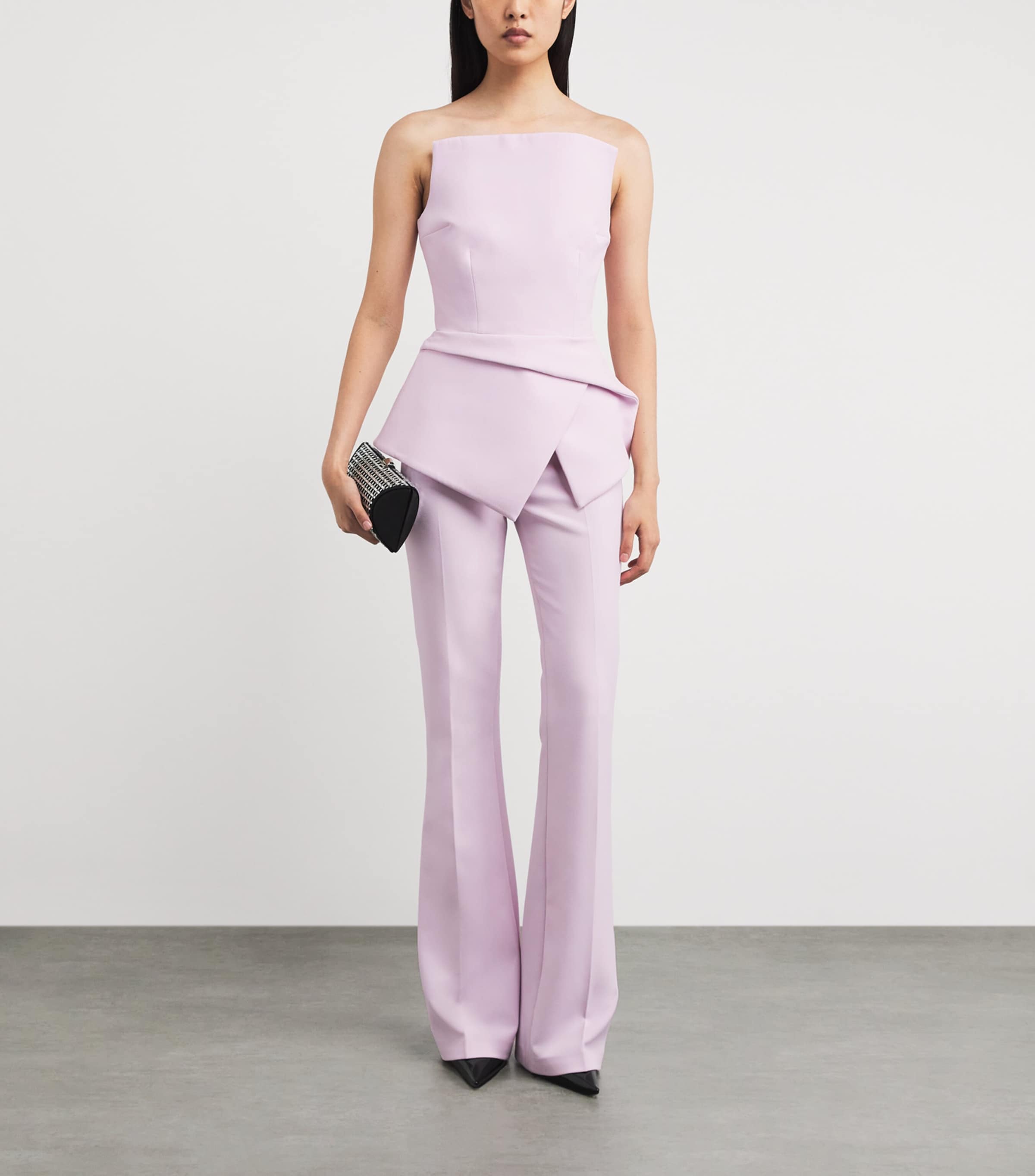 Crepe Alexa Flared Trousers LILAC SNOW Image 2