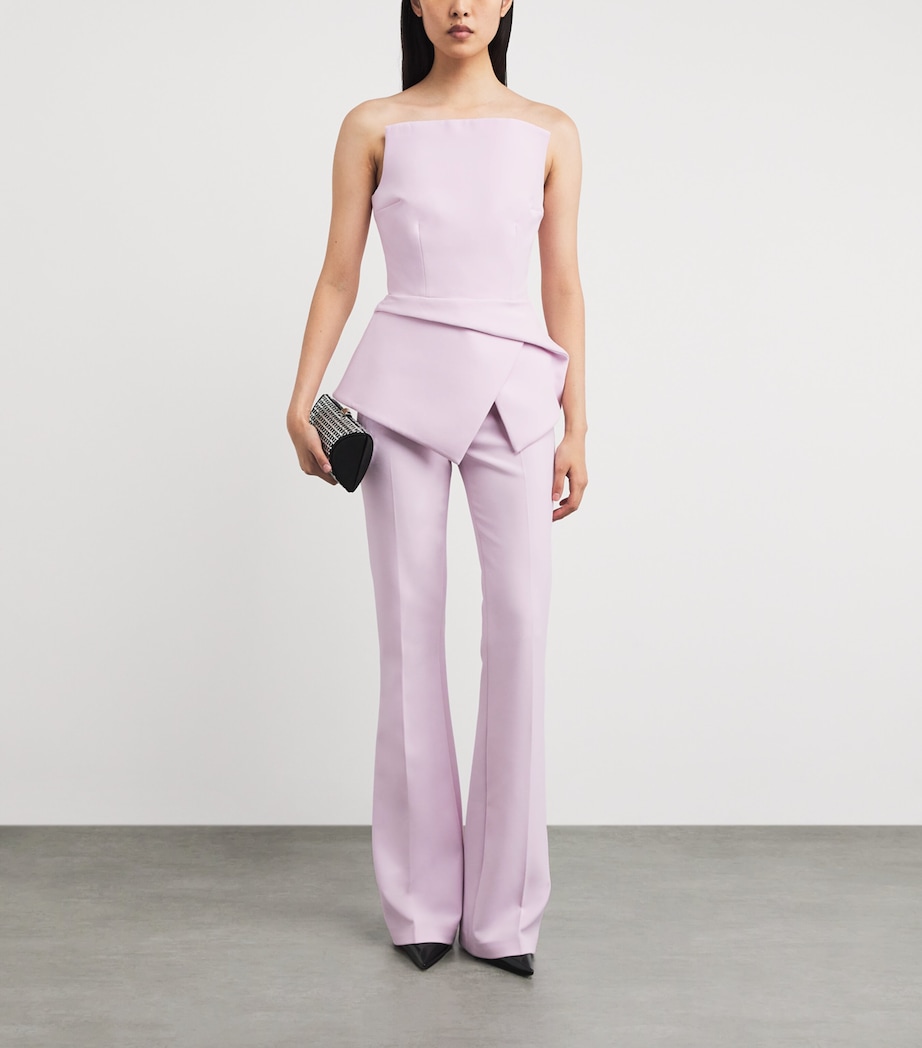Crepe Alexa Flared Trousers LILAC SNOW Image 2