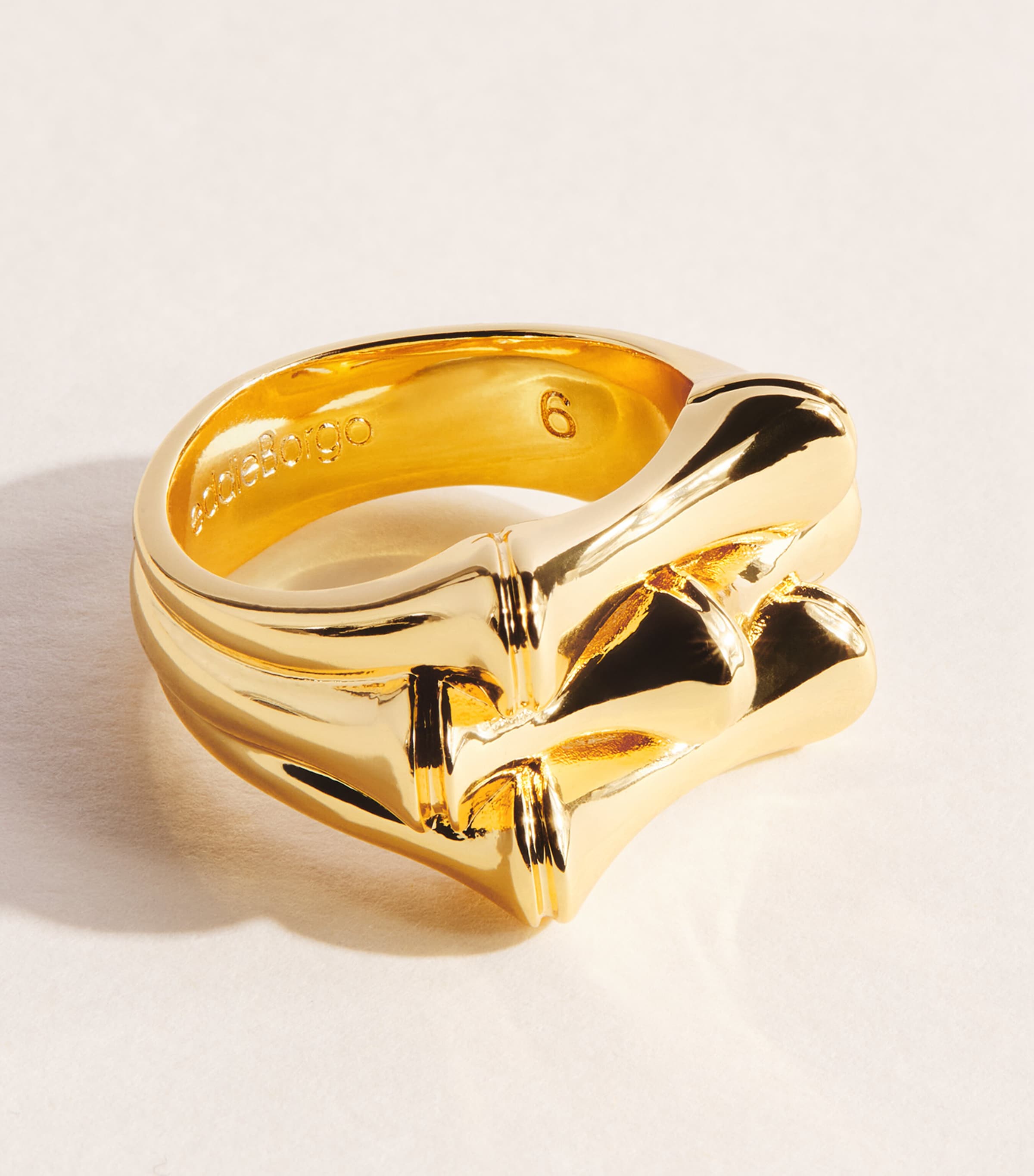 Eddie Borgo Gold-Plated Bambù Signet Ring Gold Image 3