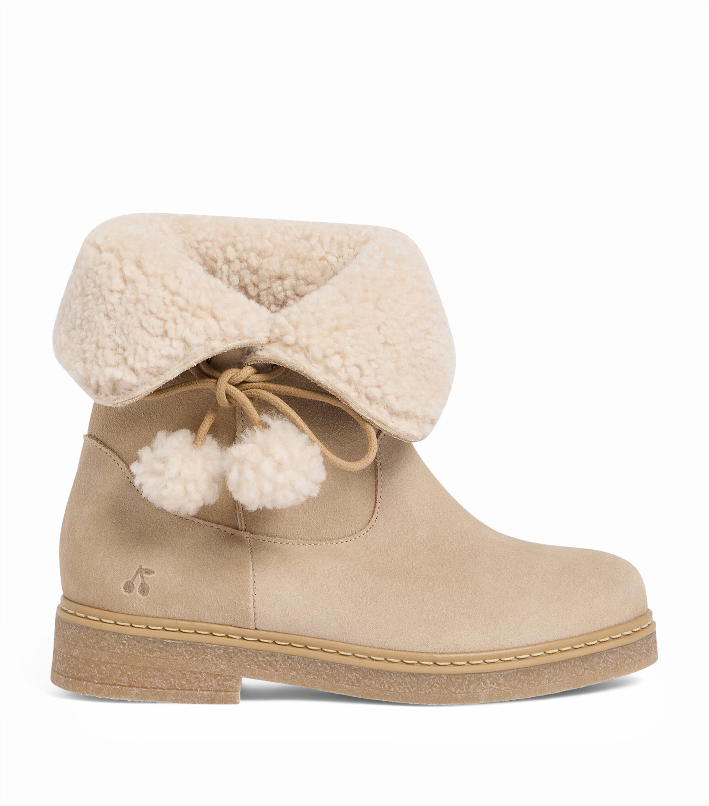 Suede Fleece-Lined Julienne Boots BEIGE Image 1