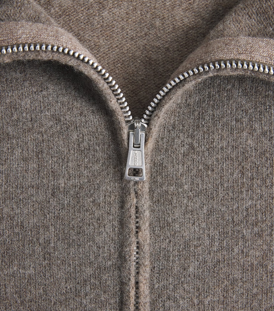 Our Legacy Mens Wool Line Zip-Up Cardigan Mud Spray Dy Chrb Wl Image 6