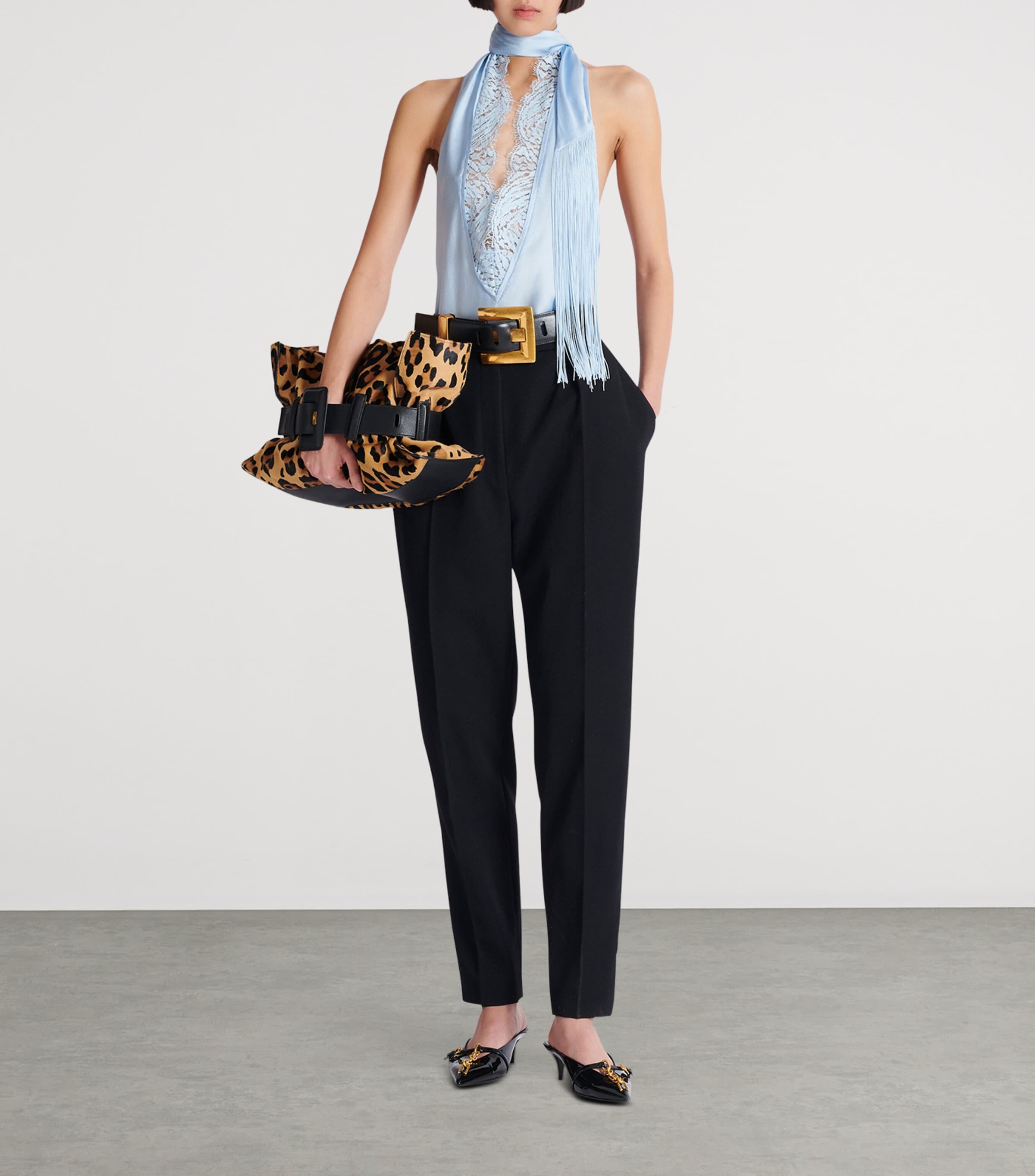 Silk Backless Top 6DR BLEU Image 3