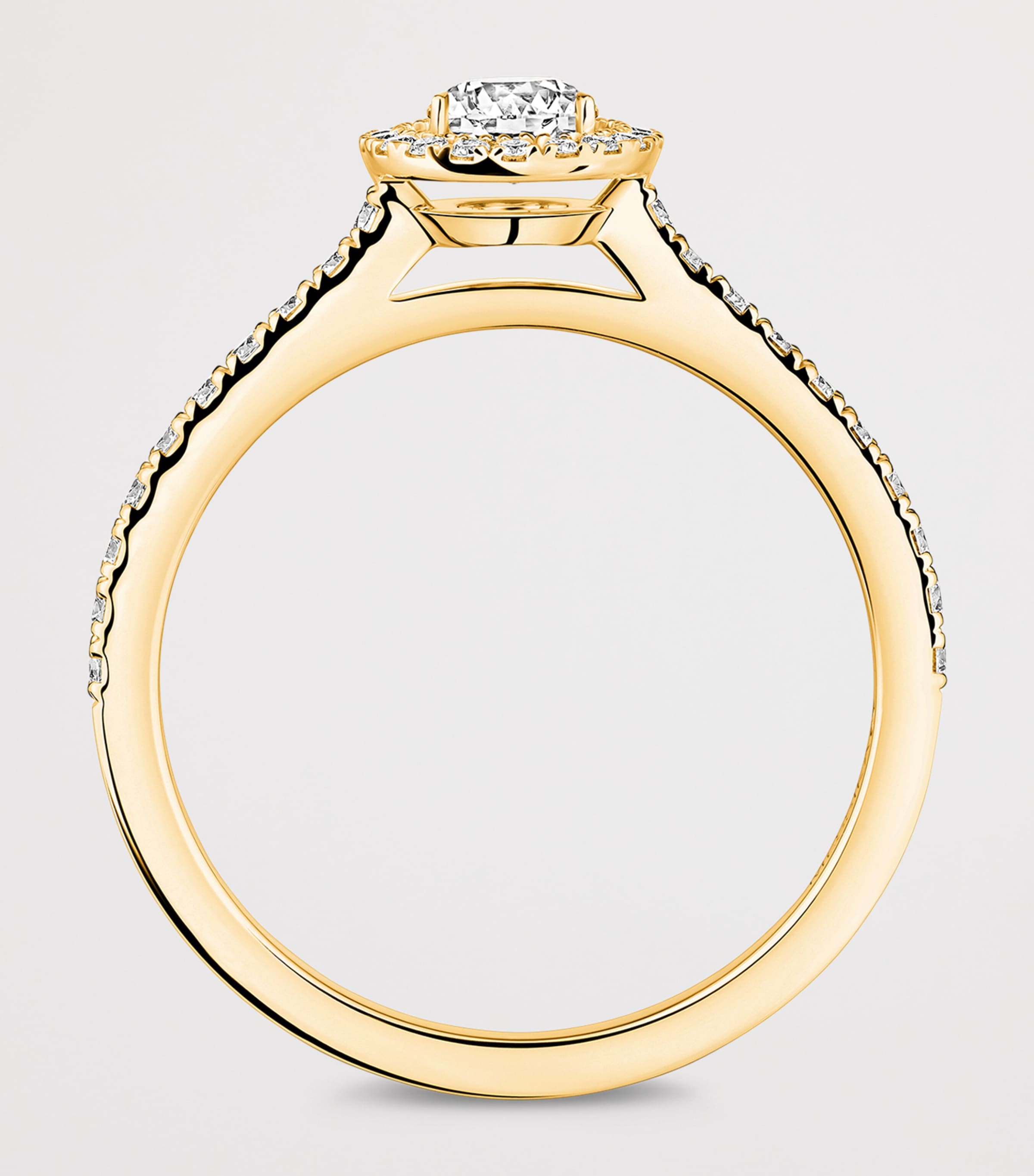 Messika Joy Yellow Gold and Diamond Solitaire Ring White Gold Image 2