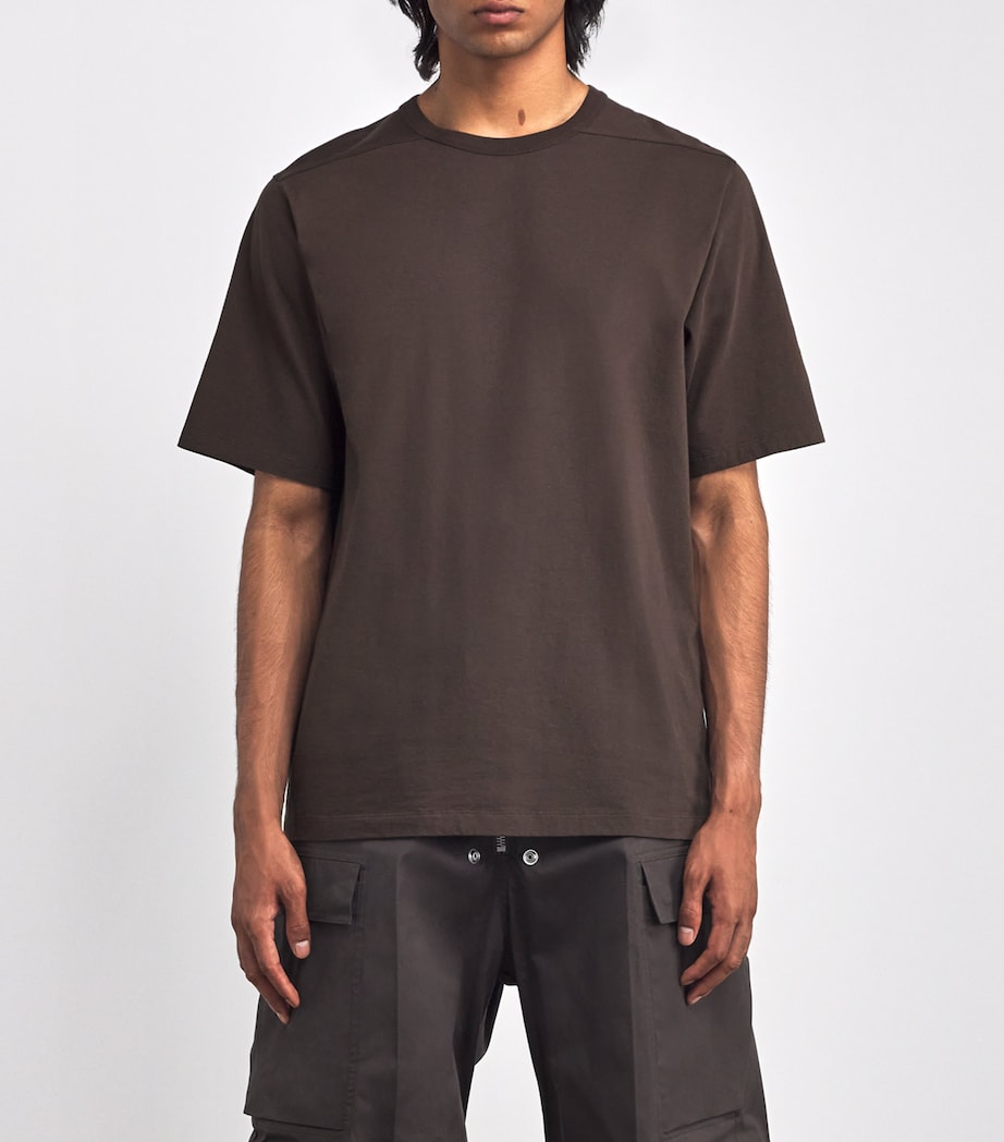 Rick Owens Mens Cotton Brad T-Shirt Drkdust Image 3