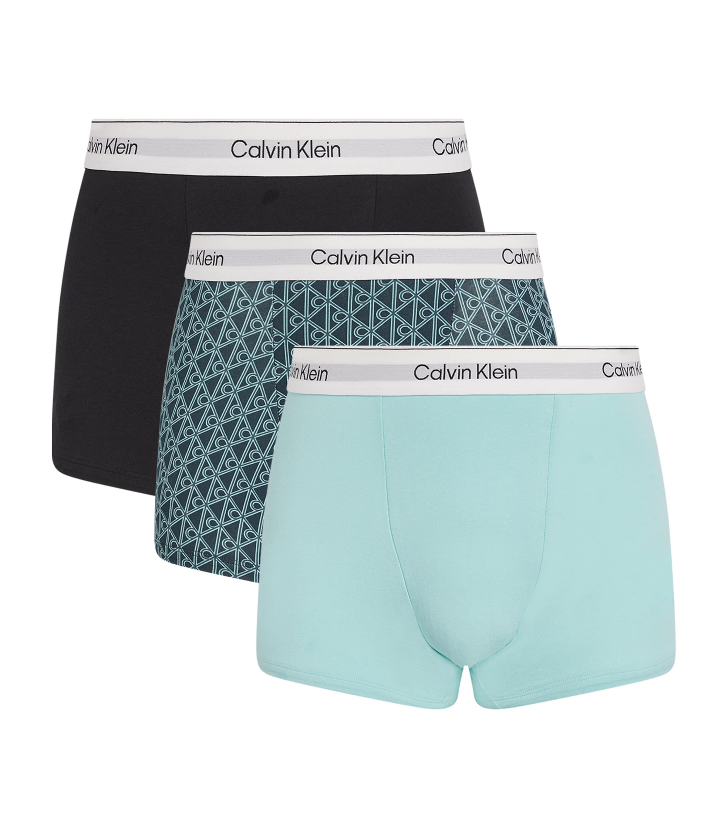 Calvin Klein Stretch-Cotton Relaxed-Fit Trunks (Pack of 3) | Men Clothing | Socks & Underwear | Boxers & Briefs | Designers | Calvin Klein