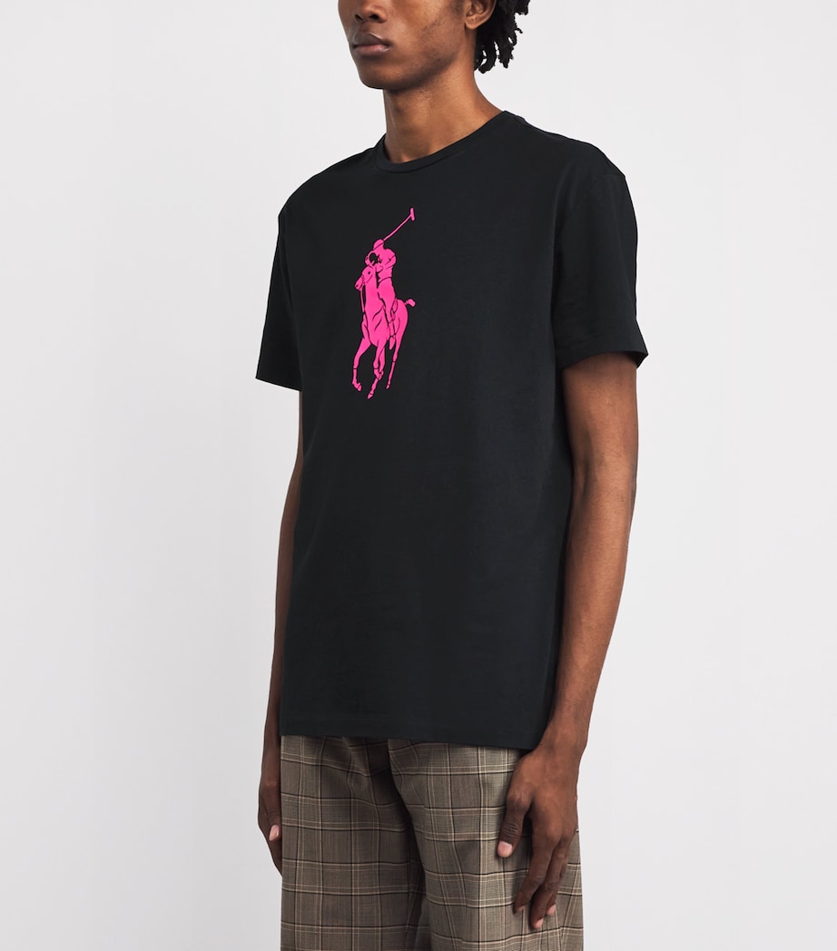 x Pink Pony T-Shirt POLO BLACK Image 3