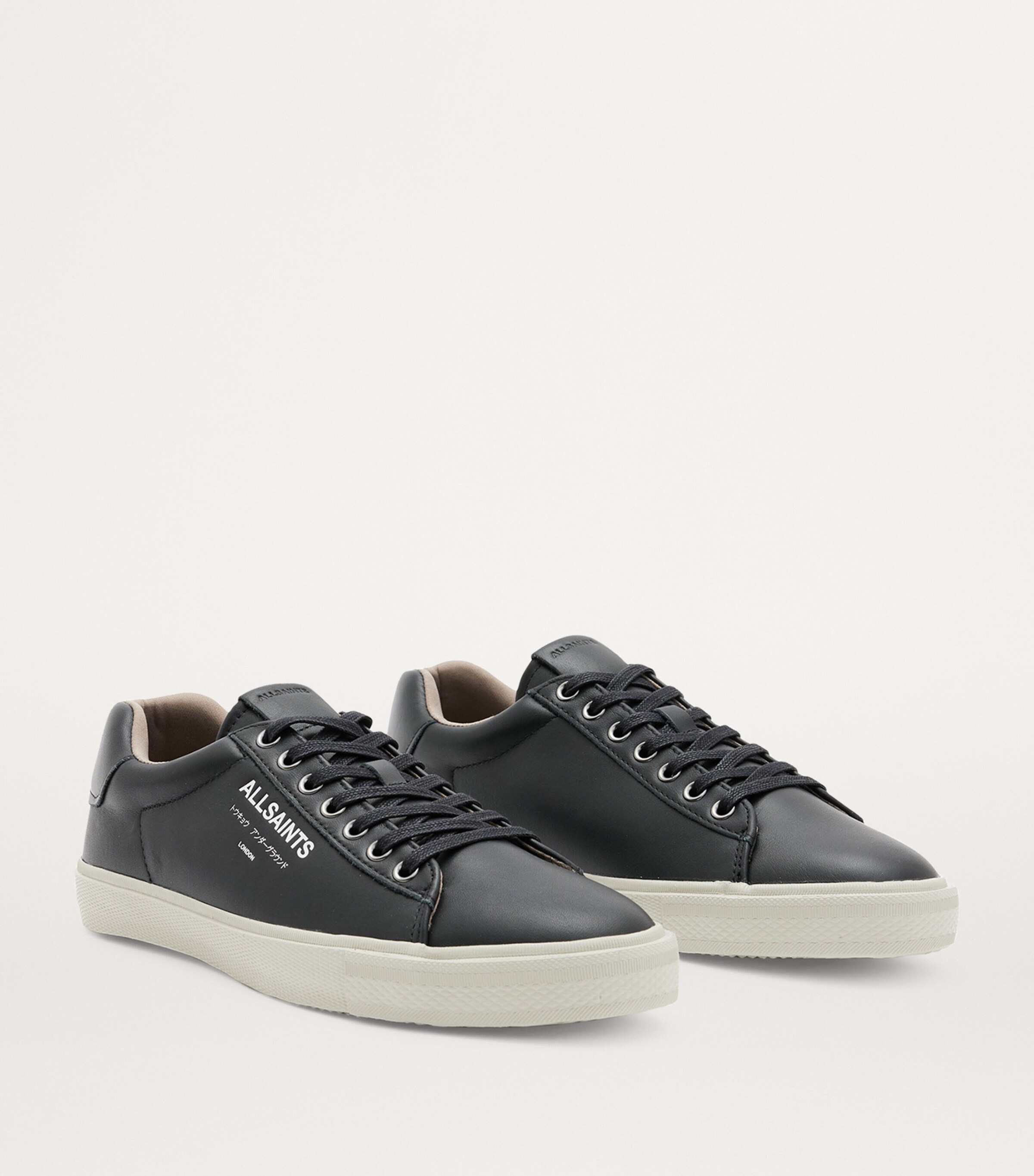 Leather Underground Low-Top Sneakers BLACK Image 4