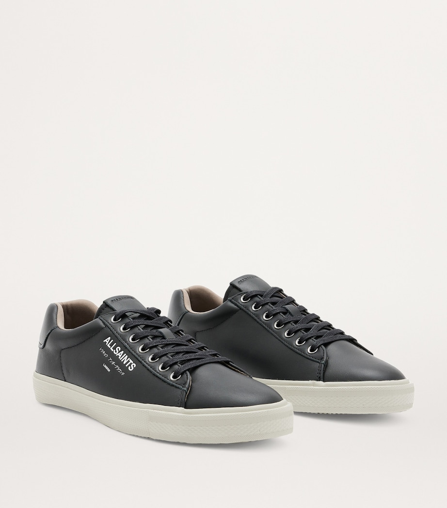 Leather Underground Low-Top Sneakers BLACK Image 4