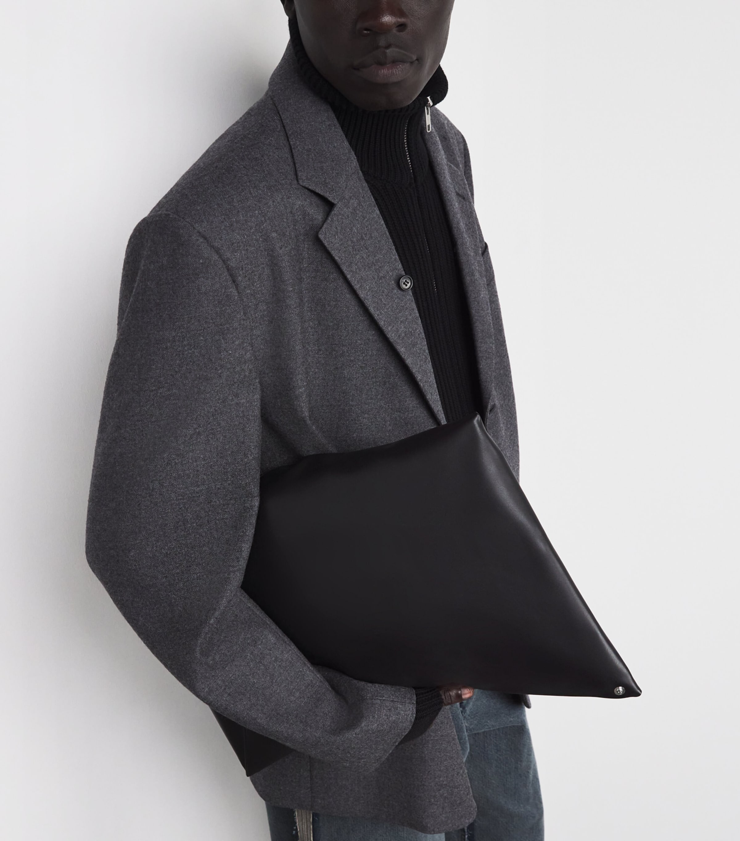 Medium Japanese Tote Bag T8013 - BLACK Image 2