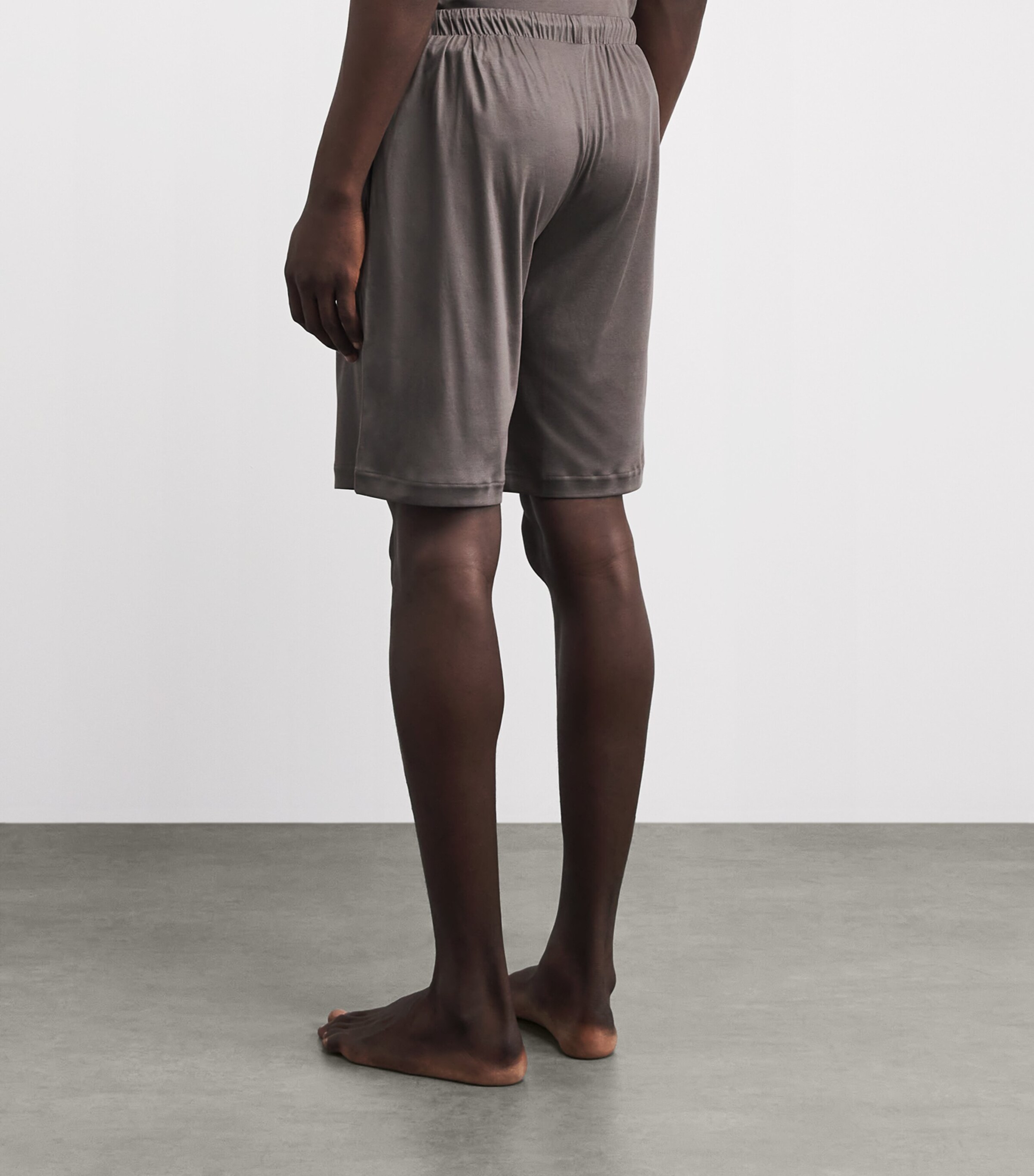 Zimmerli Mens 286 Sea Island Lounge Shorts Toffee Image 5