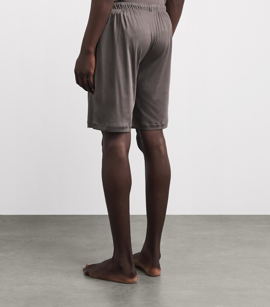 Zimmerli Mens 286 Sea Island Lounge Shorts Toffee Image 5