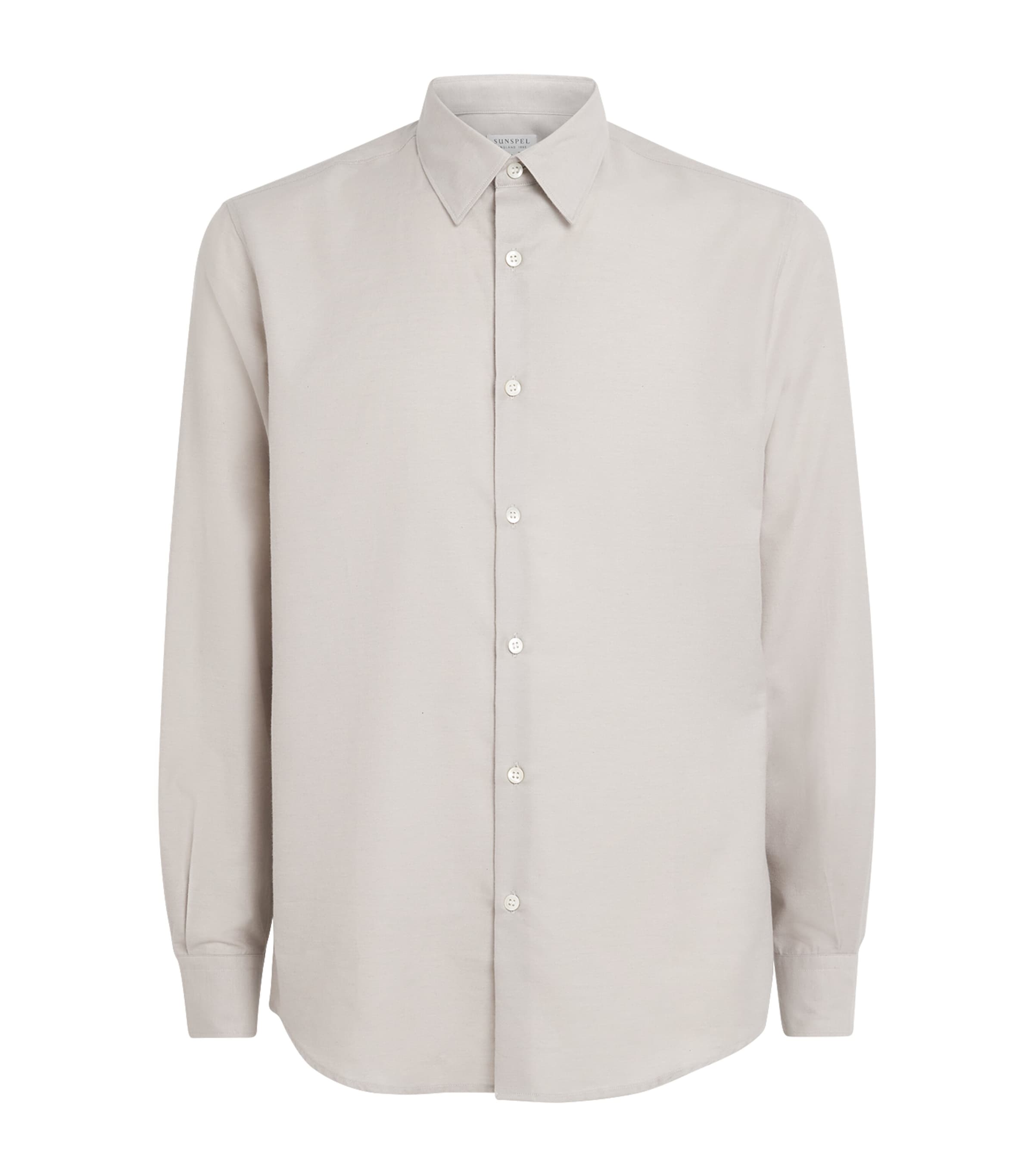 Sunspel Mens Cotton-Cashmere Shirt Gyfi Image 1
