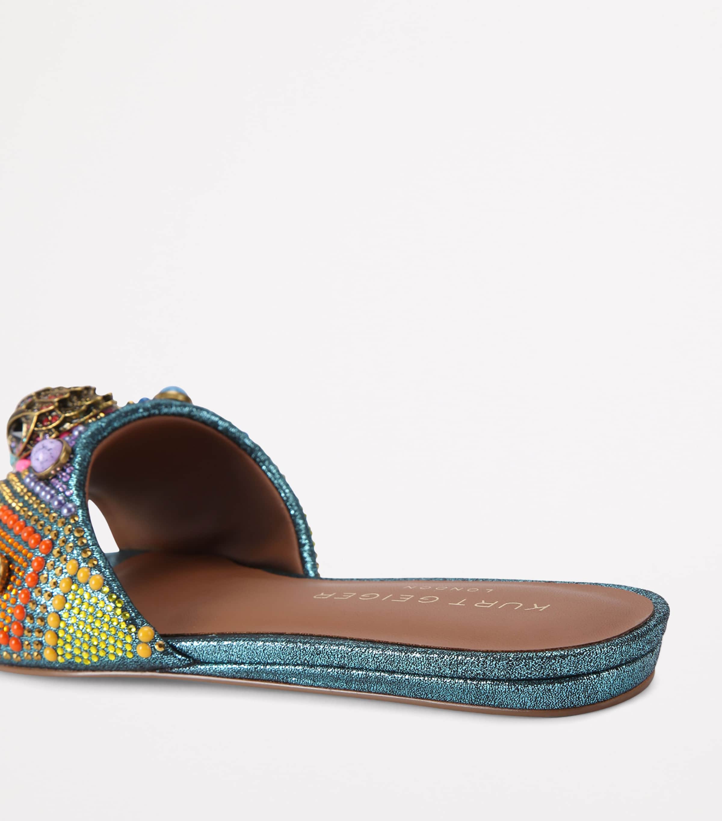 Leather Kensington Flat Sandals TURQ OTHER Image 2