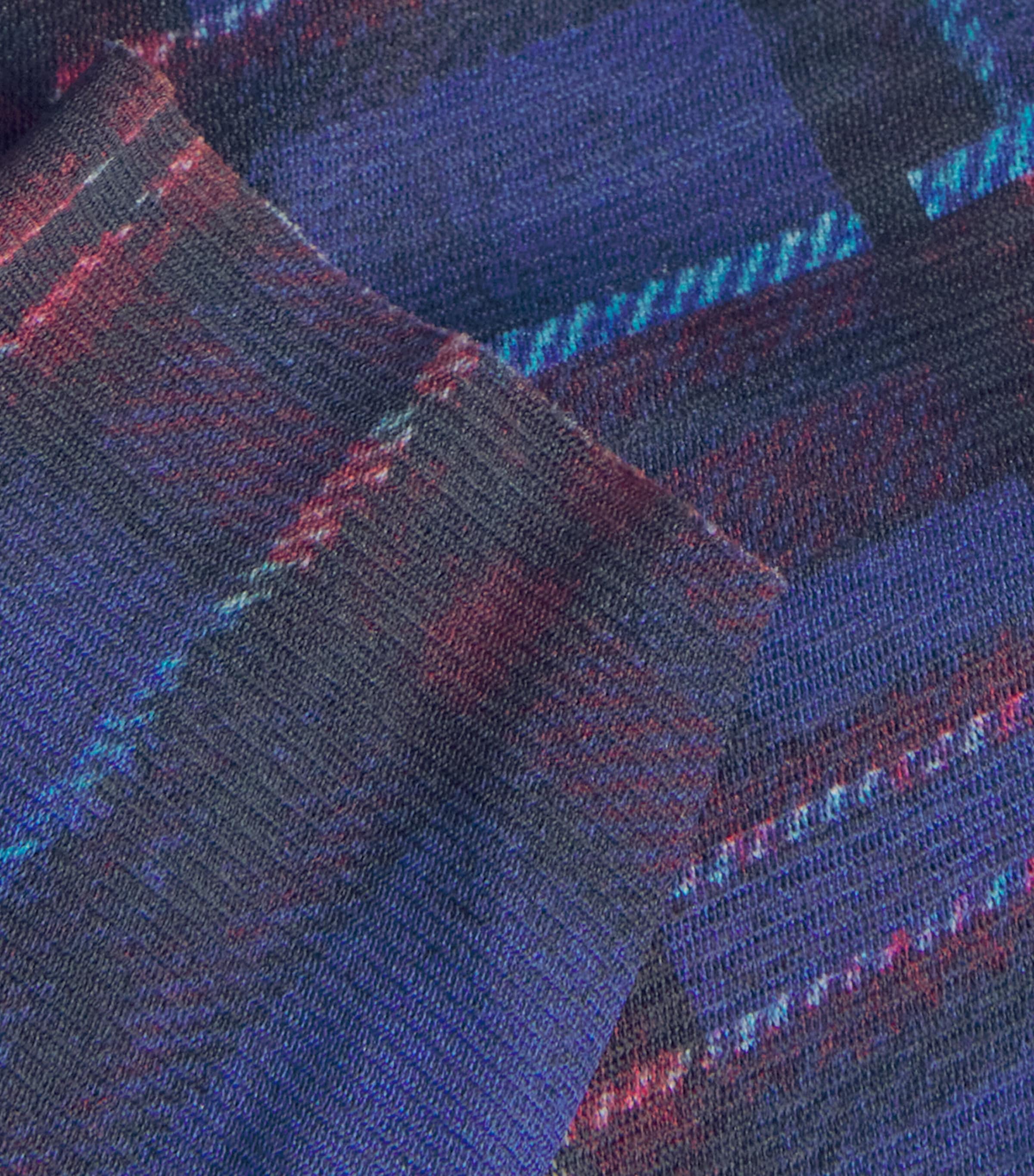 Long-Sleeve Sheer Check Top CORNFLOWER BLUE Image 5