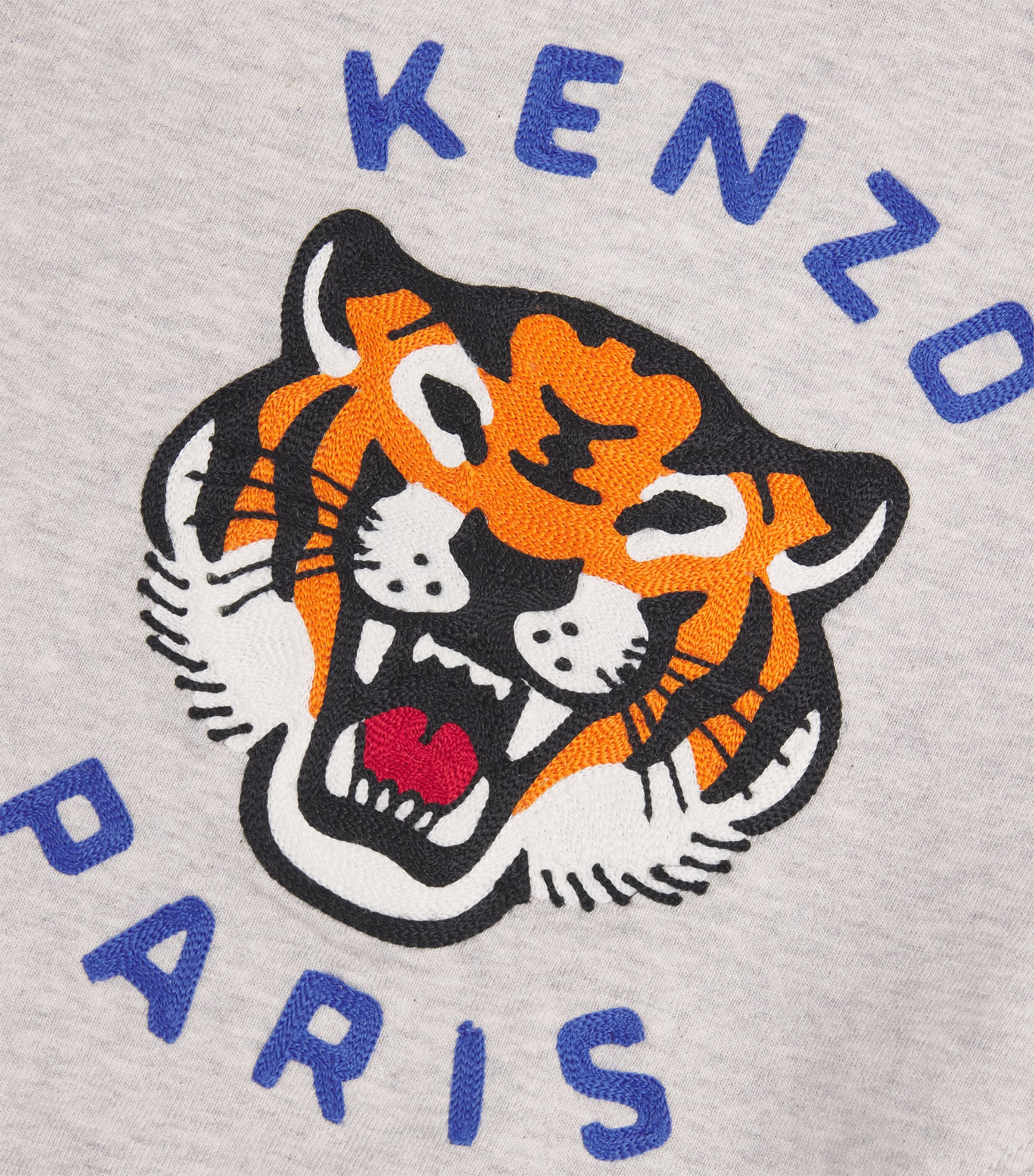 Cotton-Blend Crochet-Tiger Sweatshirt (2-14 Years) A16LGHT HEATHER GRAY Image 4